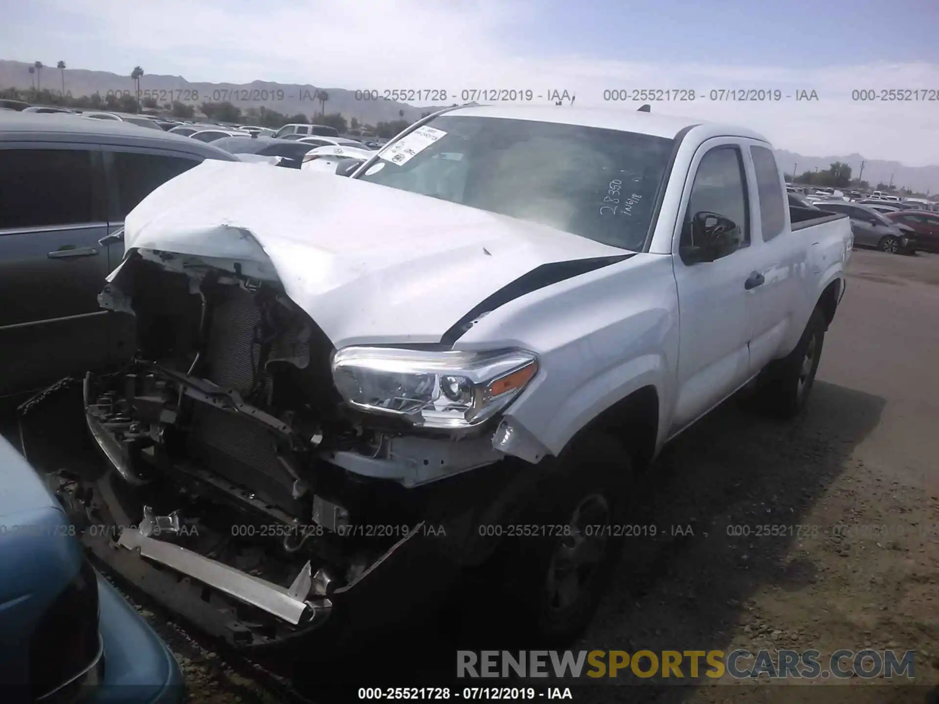 2 Photograph of a damaged car 5TFRX5GN4KX137485 TOYOTA TACOMA 2019