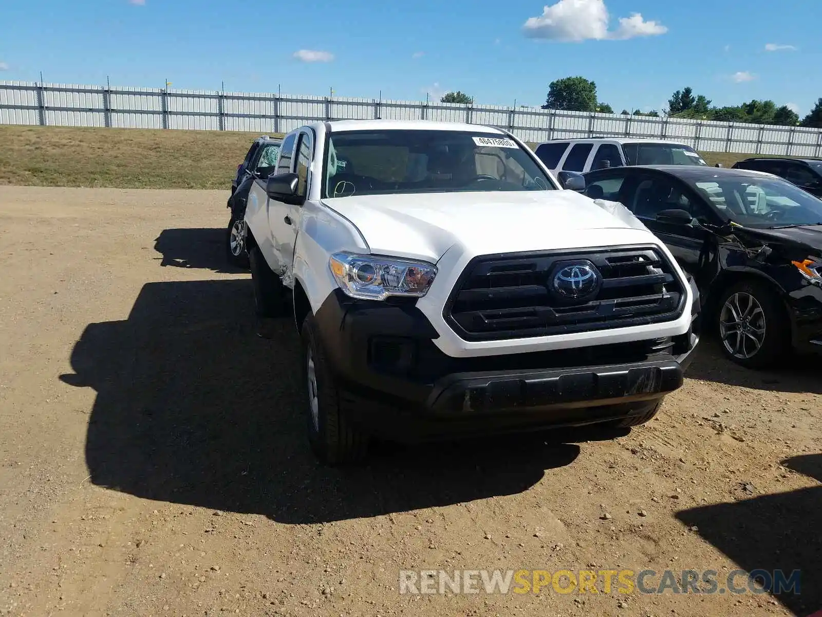 1 Photograph of a damaged car 5TFRX5GN4KX142184 TOYOTA TACOMA 2019