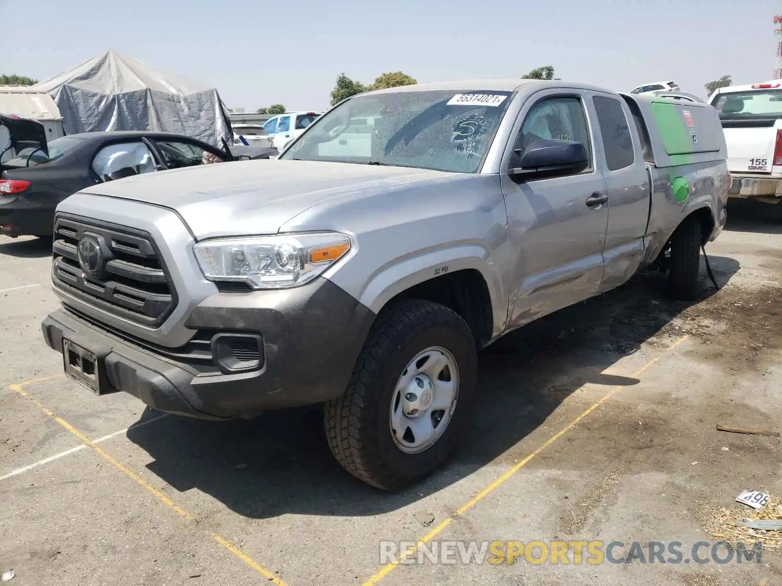 2 Photograph of a damaged car 5TFRX5GN4KX150656 TOYOTA TACOMA 2019