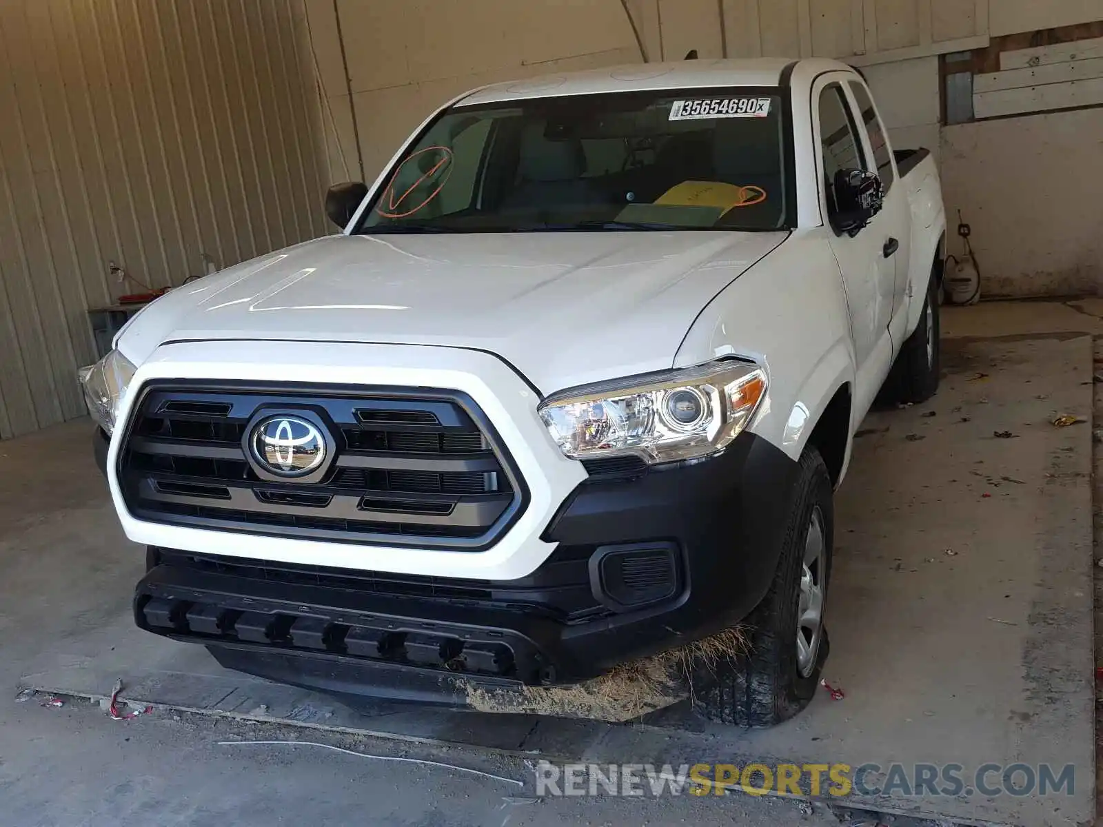 2 Photograph of a damaged car 5TFRX5GN4KX154058 TOYOTA TACOMA 2019