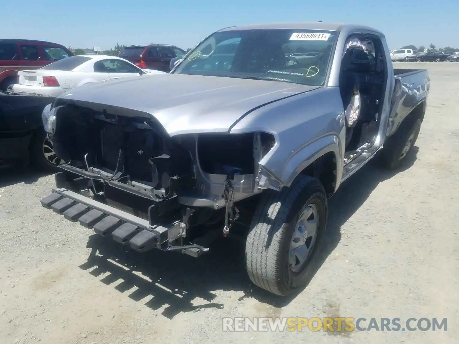 2 Photograph of a damaged car 5TFRX5GN4KX165013 TOYOTA TACOMA 2019