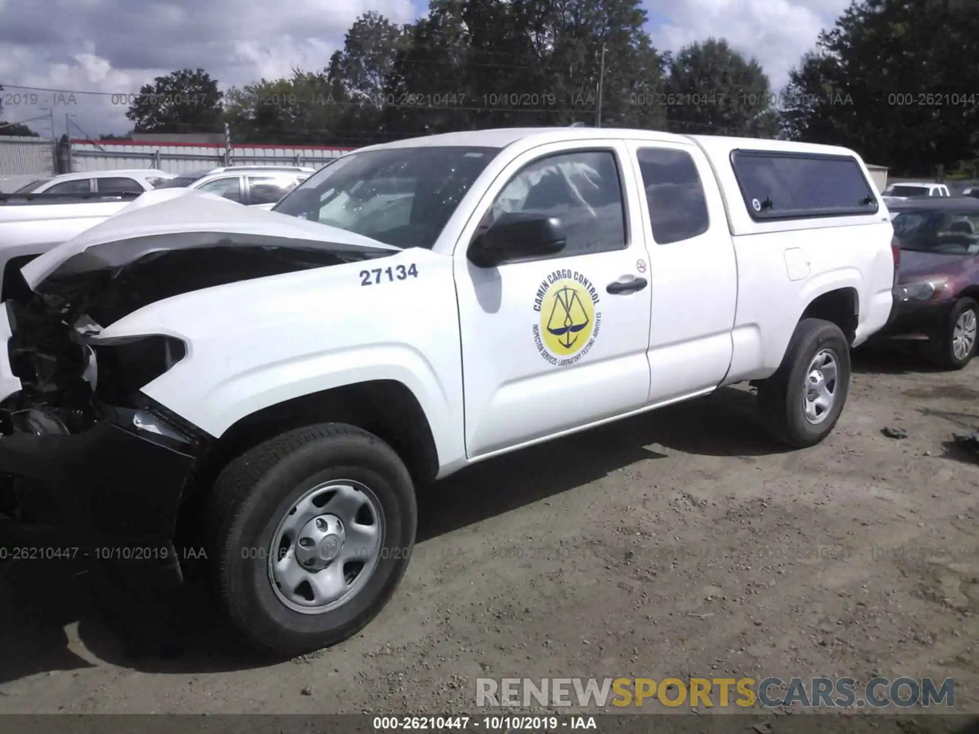 2 Photograph of a damaged car 5TFRX5GN5KX133008 TOYOTA TACOMA 2019