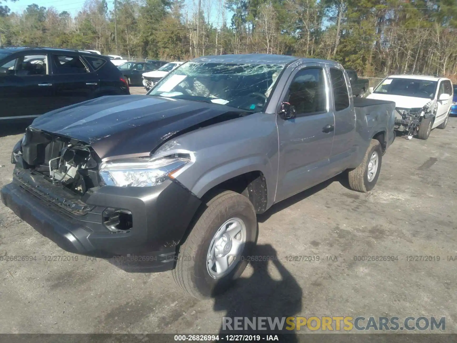 2 Photograph of a damaged car 5TFRX5GN5KX133493 TOYOTA TACOMA 2019