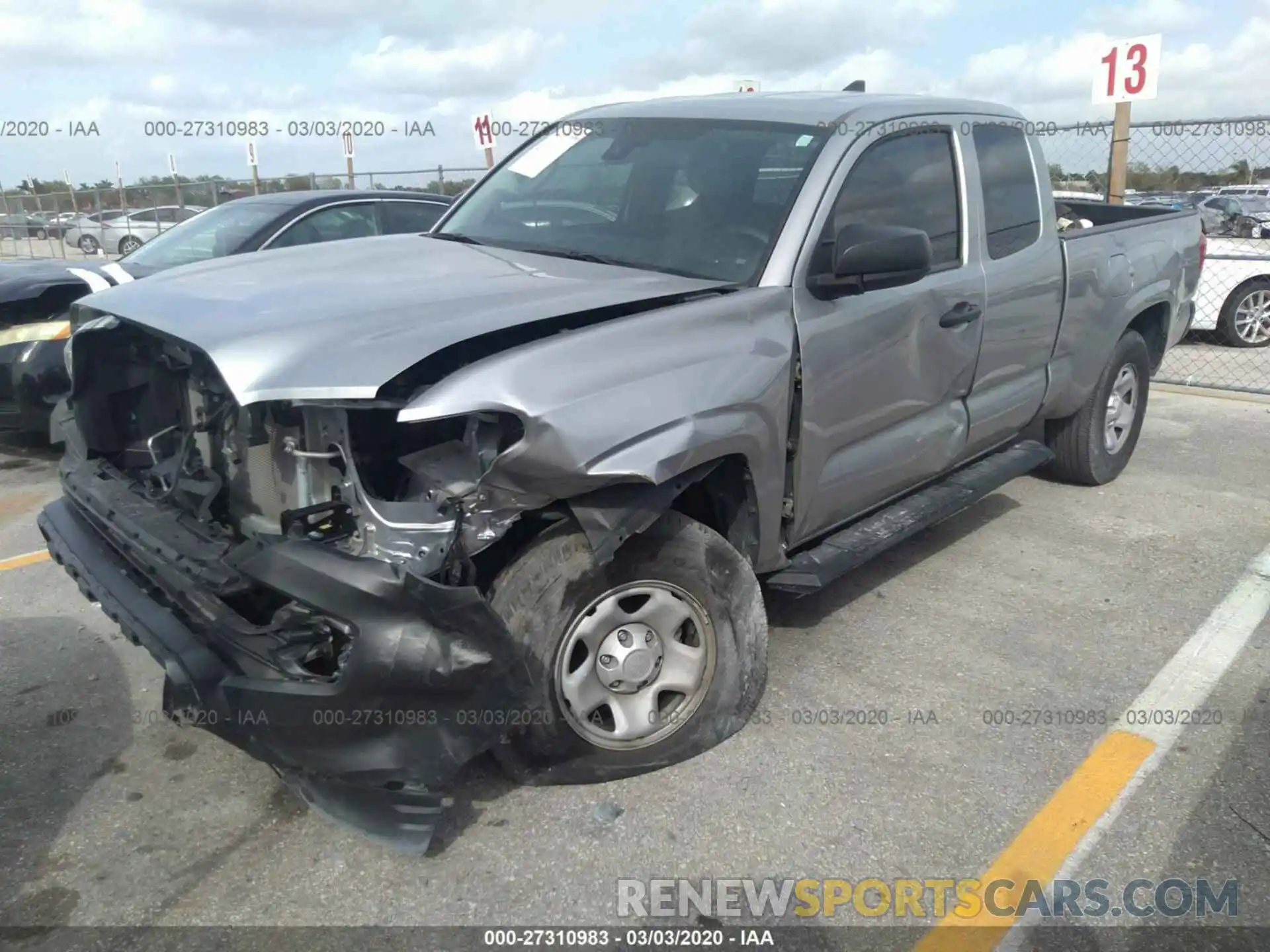 2 Photograph of a damaged car 5TFRX5GN5KX135745 TOYOTA TACOMA 2019