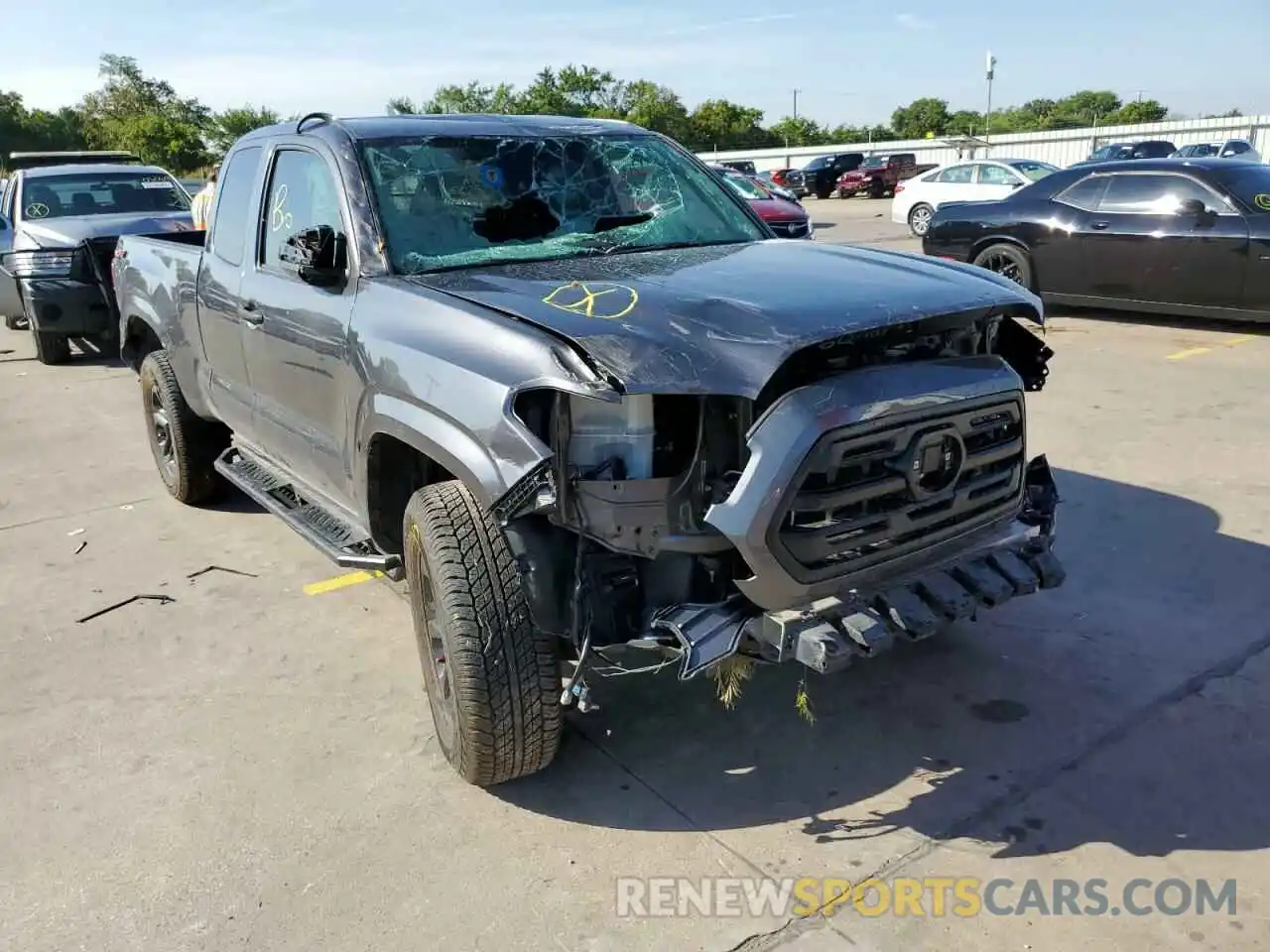 1 Photograph of a damaged car 5TFRX5GN5KX141710 TOYOTA TACOMA 2019