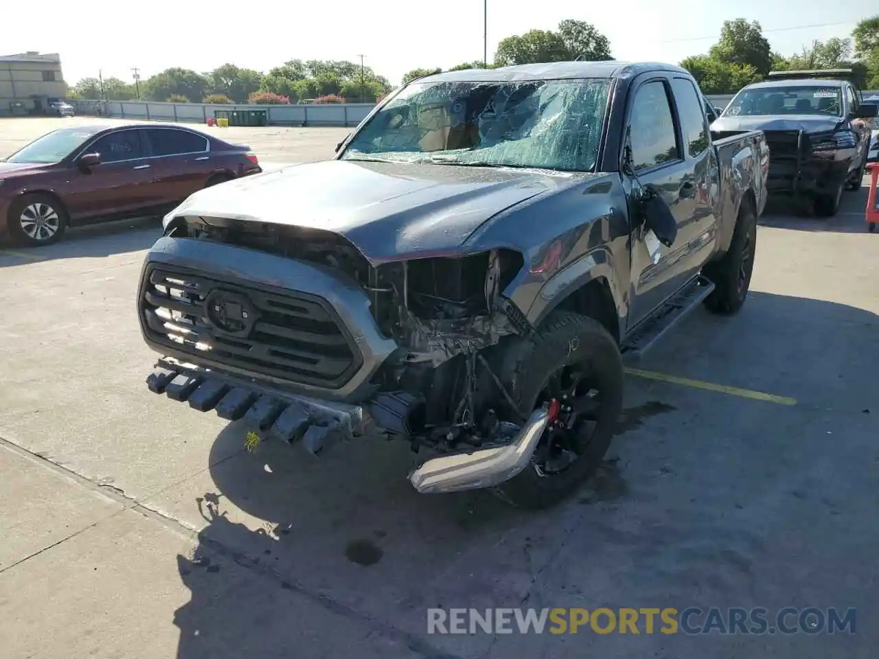 2 Photograph of a damaged car 5TFRX5GN5KX141710 TOYOTA TACOMA 2019