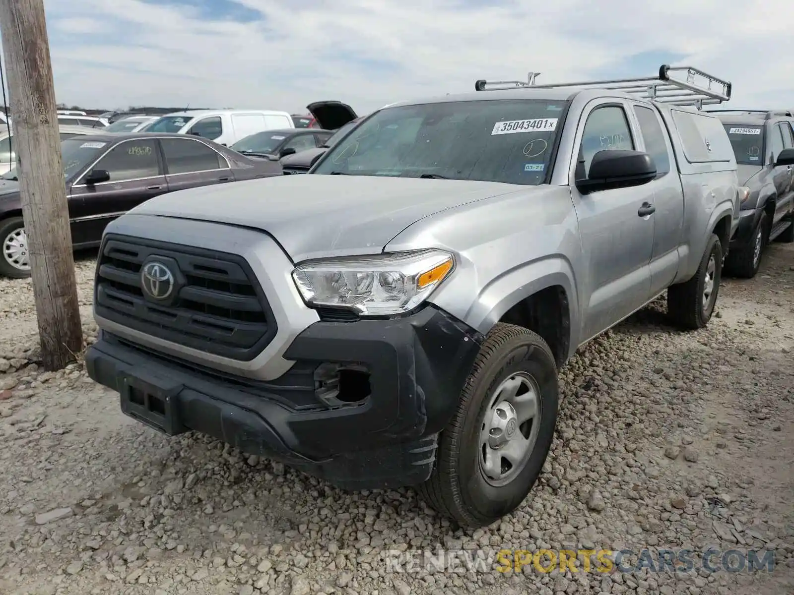 2 Photograph of a damaged car 5TFRX5GN5KX143876 TOYOTA TACOMA 2019