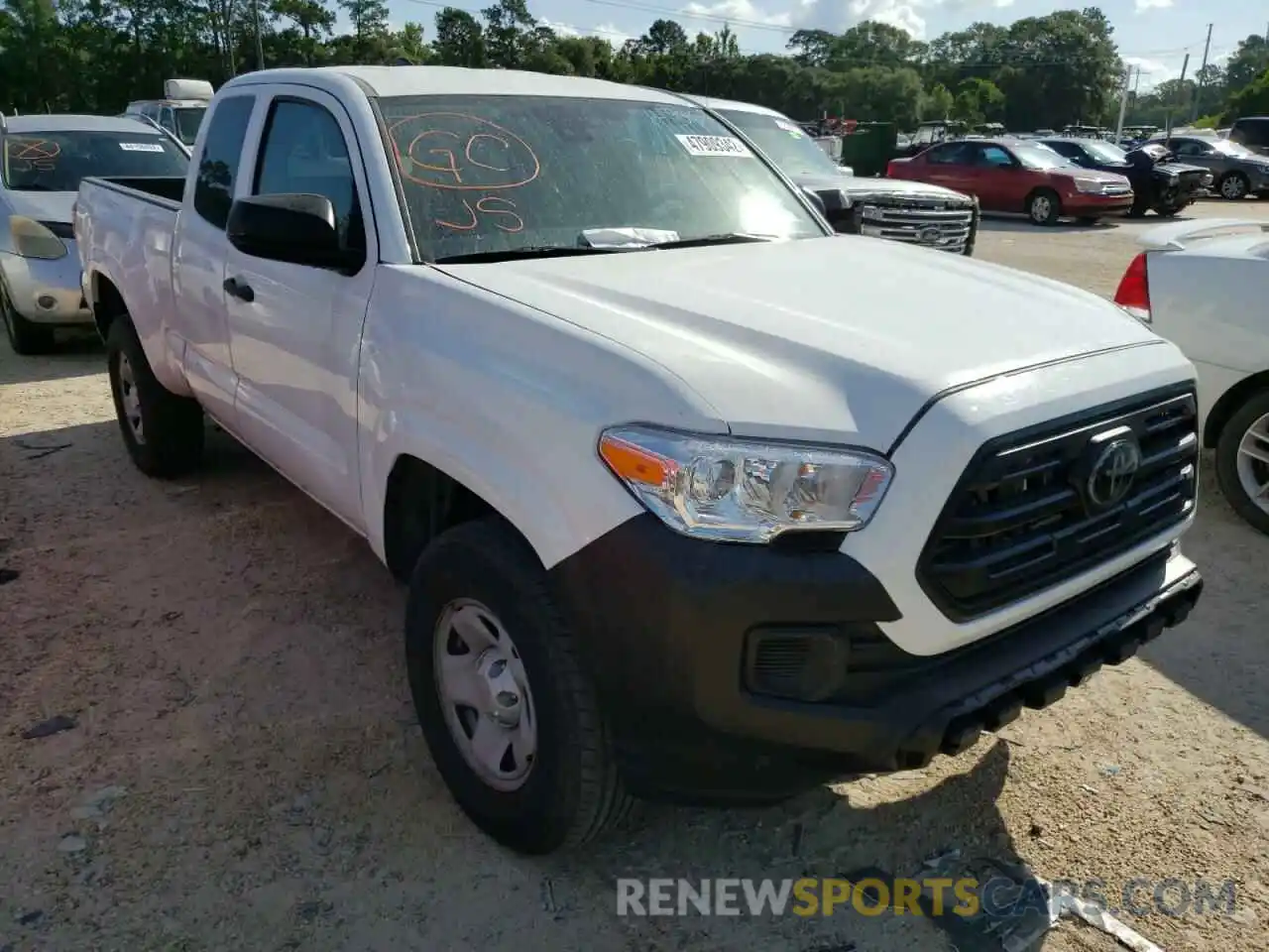 1 Photograph of a damaged car 5TFRX5GN5KX145725 TOYOTA TACOMA 2019