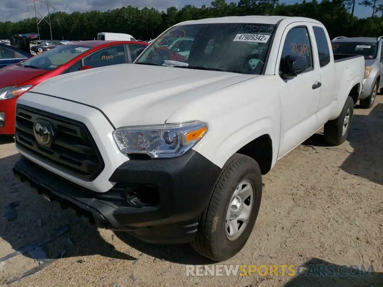 2 Photograph of a damaged car 5TFRX5GN5KX145725 TOYOTA TACOMA 2019