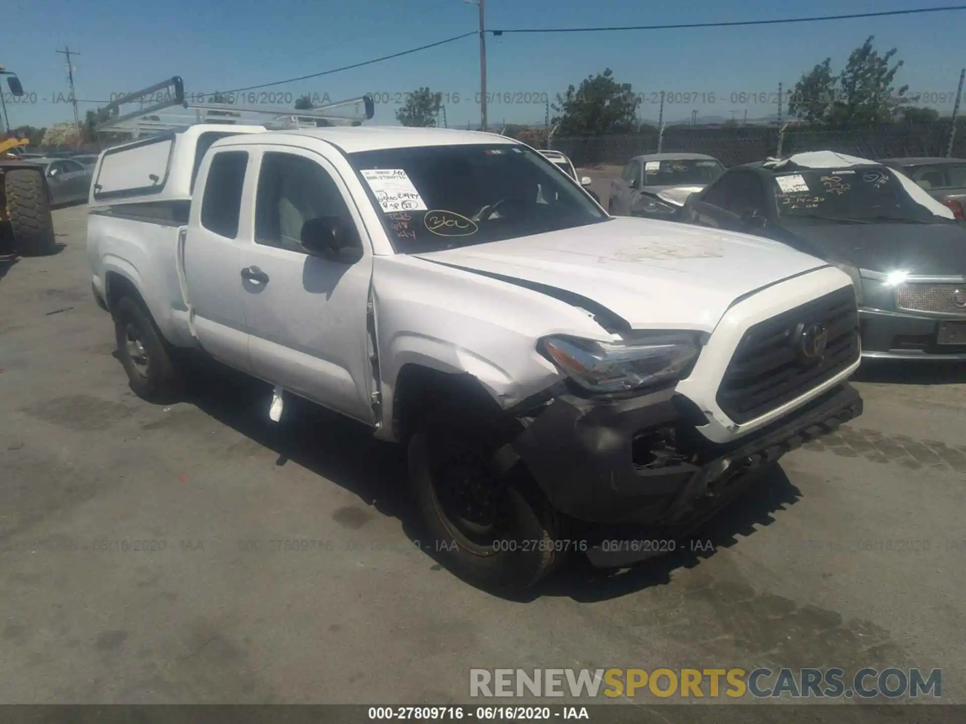 1 Photograph of a damaged car 5TFRX5GN5KX145854 TOYOTA TACOMA 2019