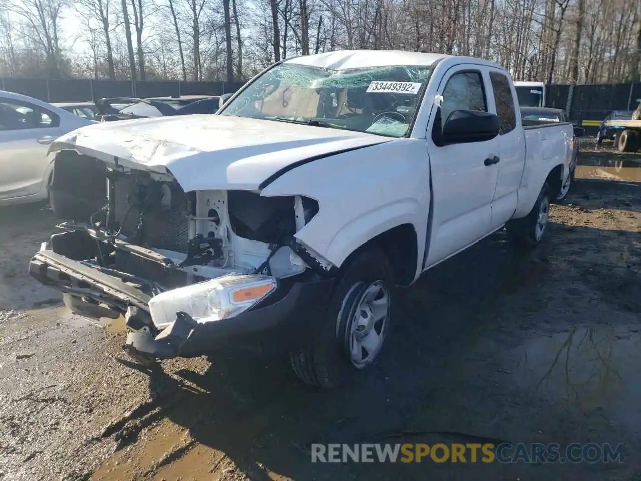 2 Photograph of a damaged car 5TFRX5GN5KX148124 TOYOTA TACOMA 2019