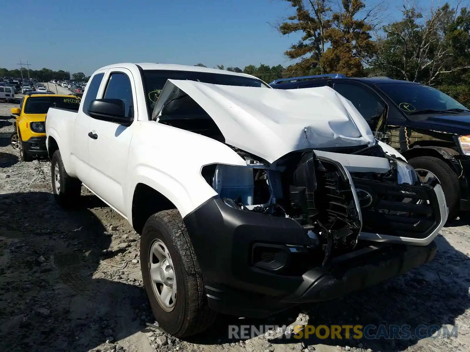 1 Photograph of a damaged car 5TFRX5GN5KX155011 TOYOTA TACOMA 2019