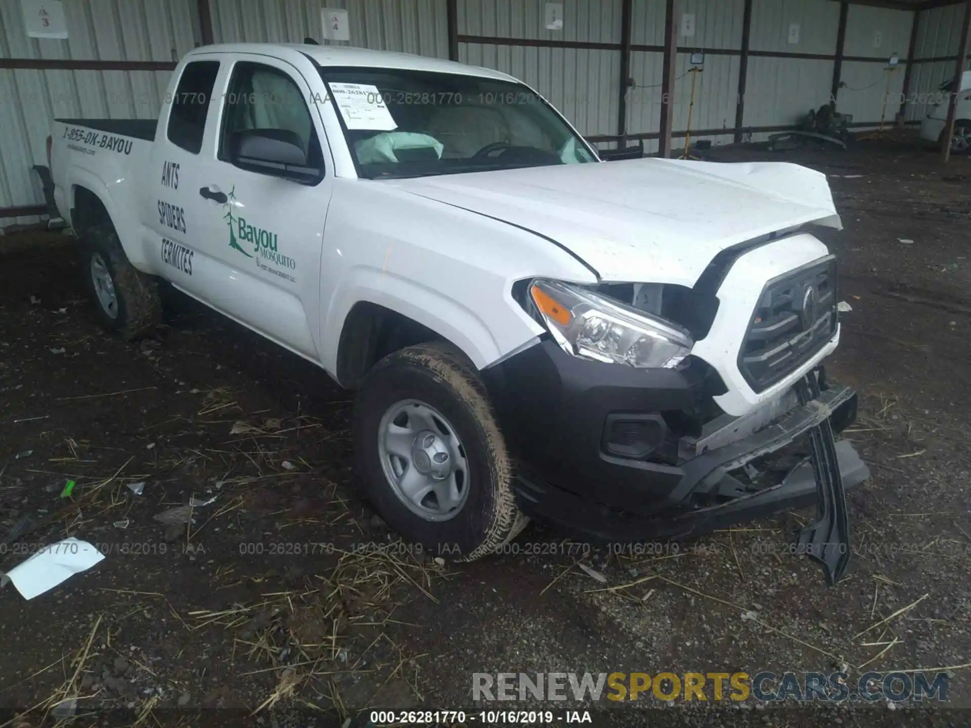 1 Photograph of a damaged car 5TFRX5GN5KX161892 TOYOTA TACOMA 2019