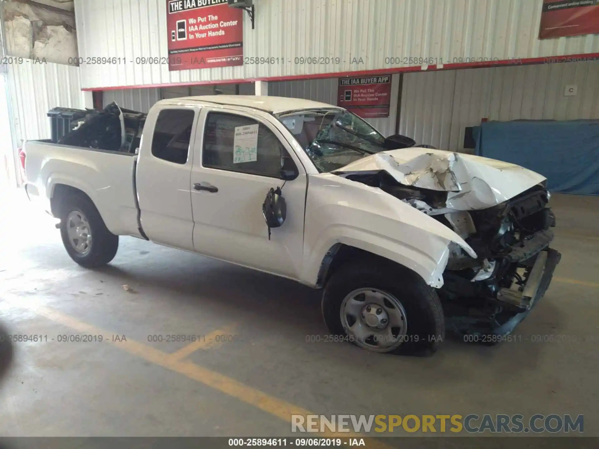 1 Photograph of a damaged car 5TFRX5GN6KX145636 TOYOTA TACOMA 2019