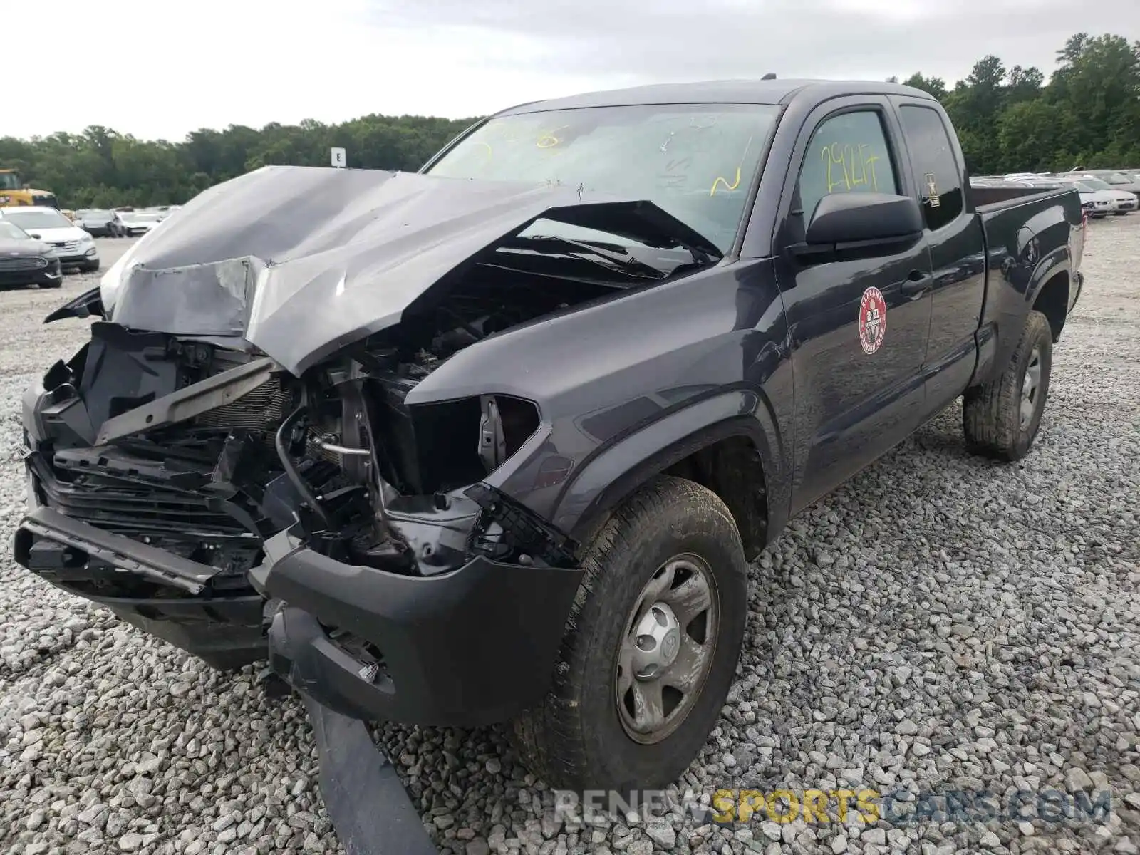 2 Photograph of a damaged car 5TFRX5GN6KX145877 TOYOTA TACOMA 2019