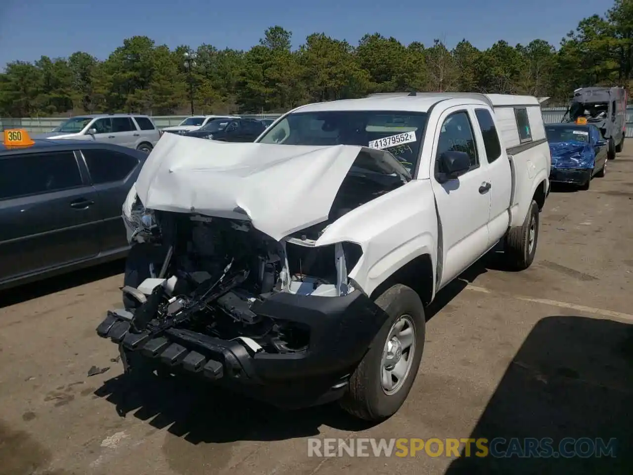 2 Photograph of a damaged car 5TFRX5GN6KX146284 TOYOTA TACOMA 2019