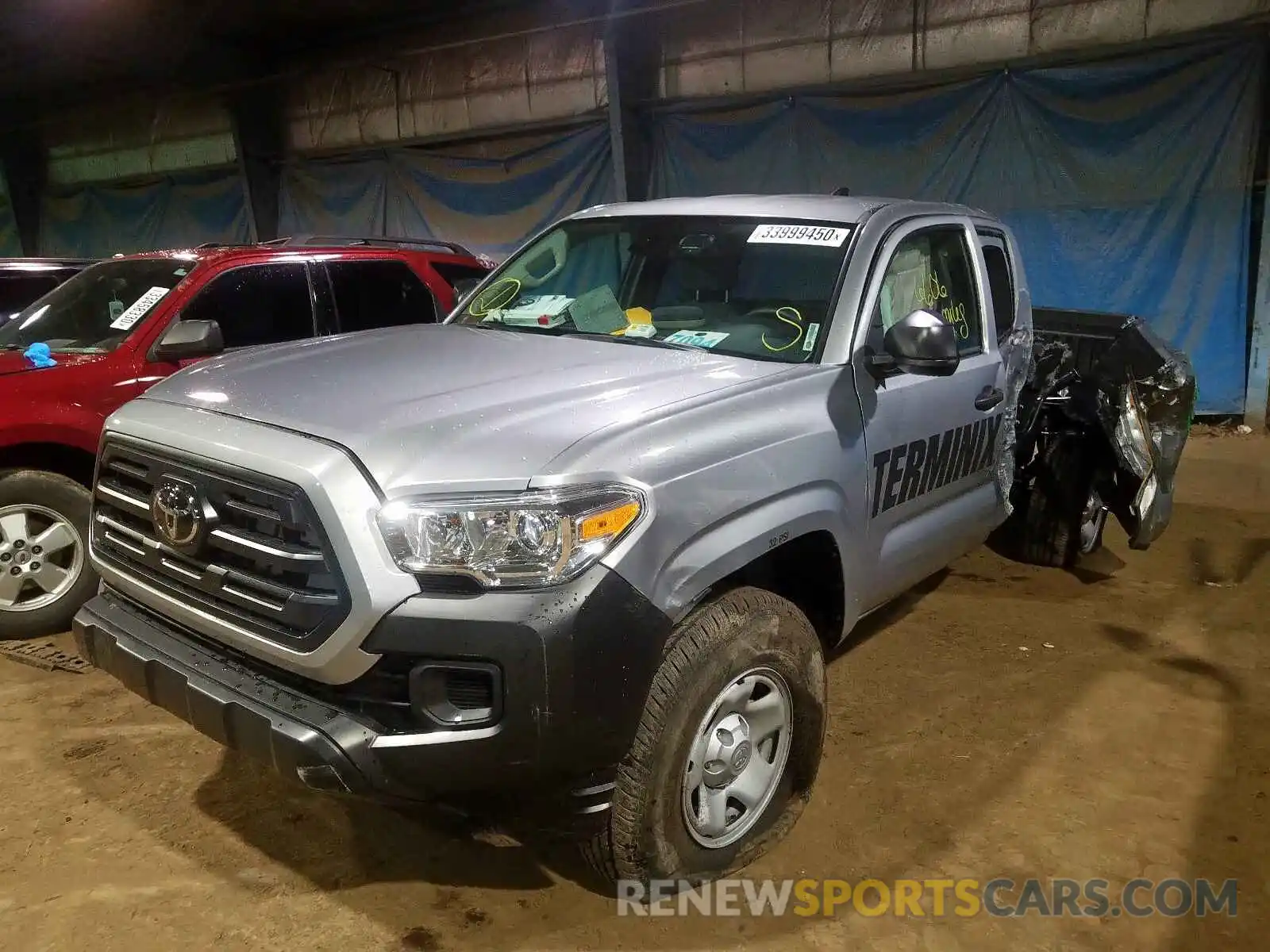 2 Photograph of a damaged car 5TFRX5GN6KX149167 TOYOTA TACOMA 2019