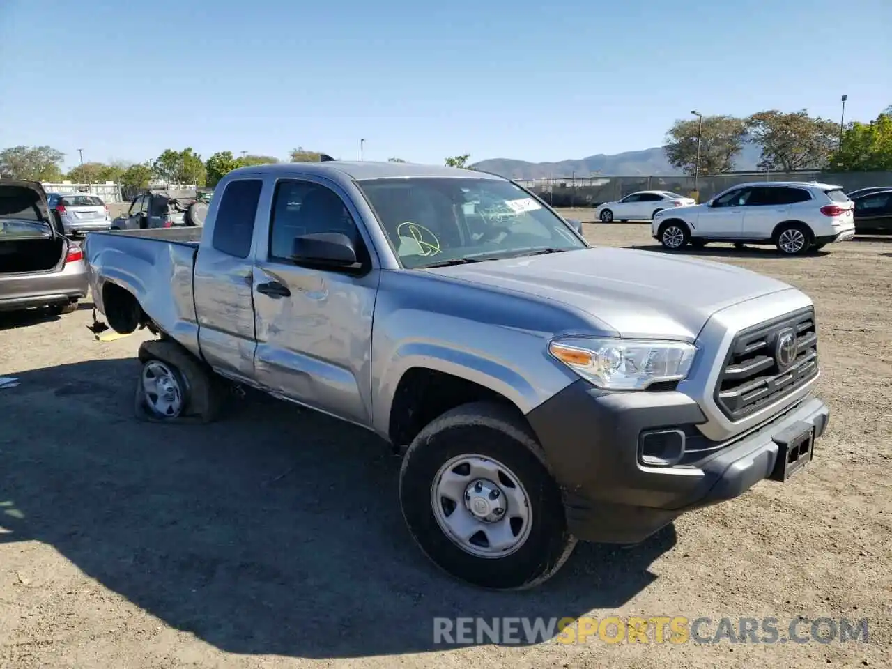 1 Photograph of a damaged car 5TFRX5GN6KX155180 TOYOTA TACOMA 2019