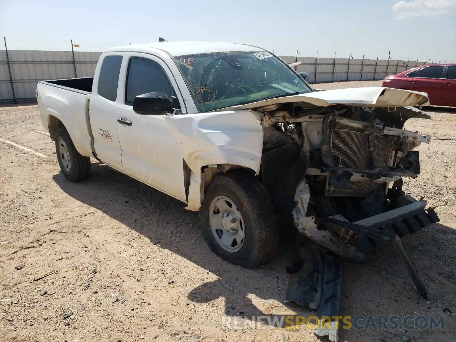 1 Photograph of a damaged car 5TFRX5GN6KX158192 TOYOTA TACOMA 2019