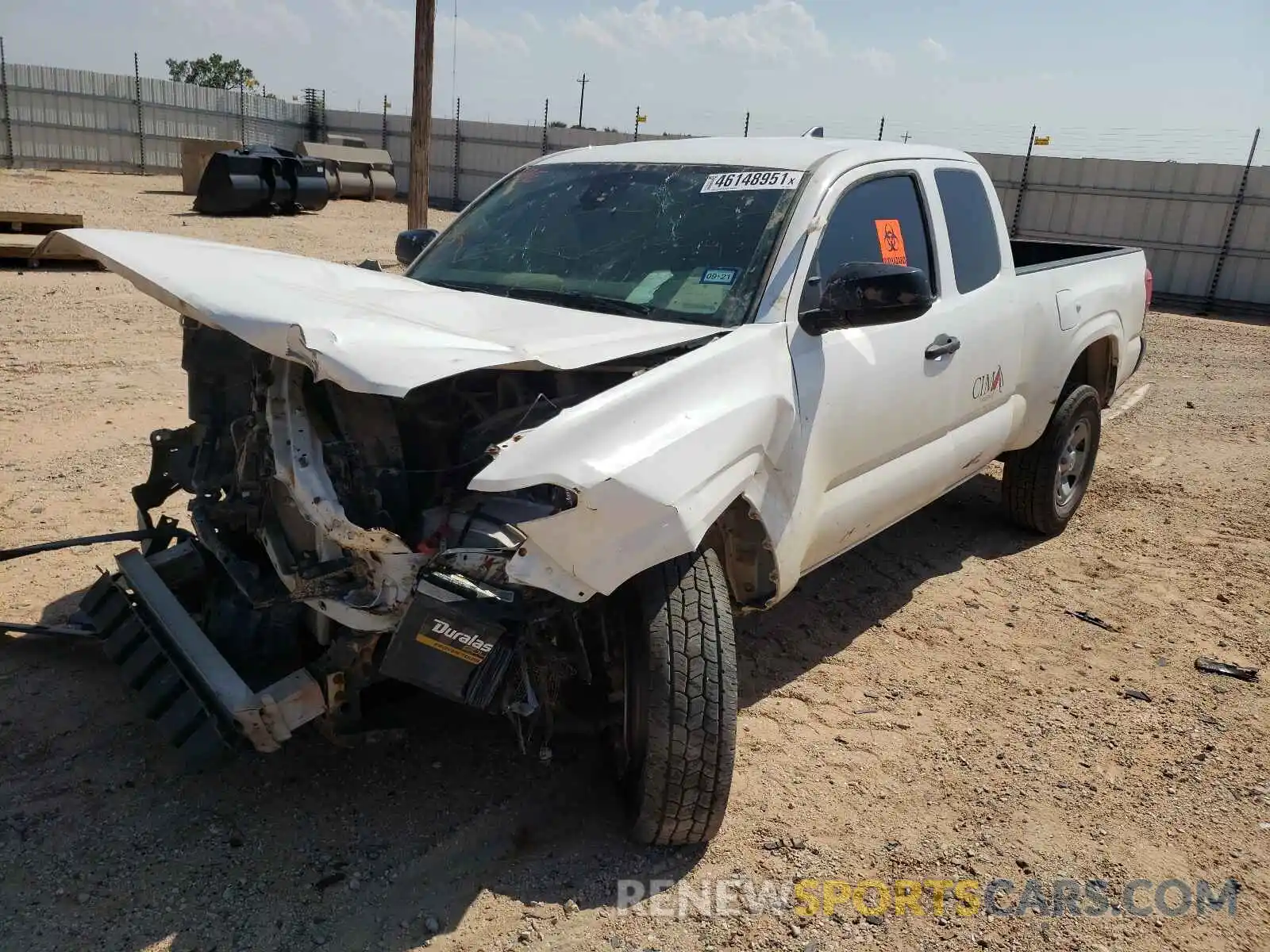 2 Photograph of a damaged car 5TFRX5GN6KX158192 TOYOTA TACOMA 2019