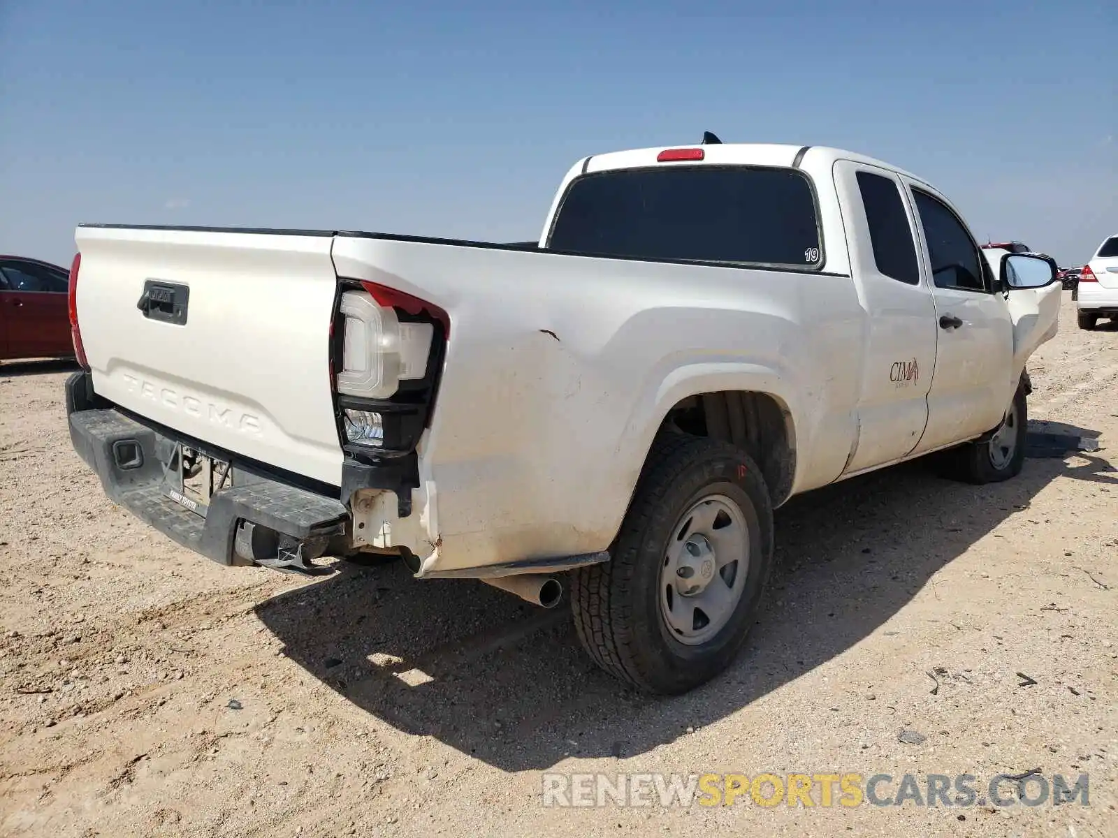 4 Photograph of a damaged car 5TFRX5GN6KX158192 TOYOTA TACOMA 2019