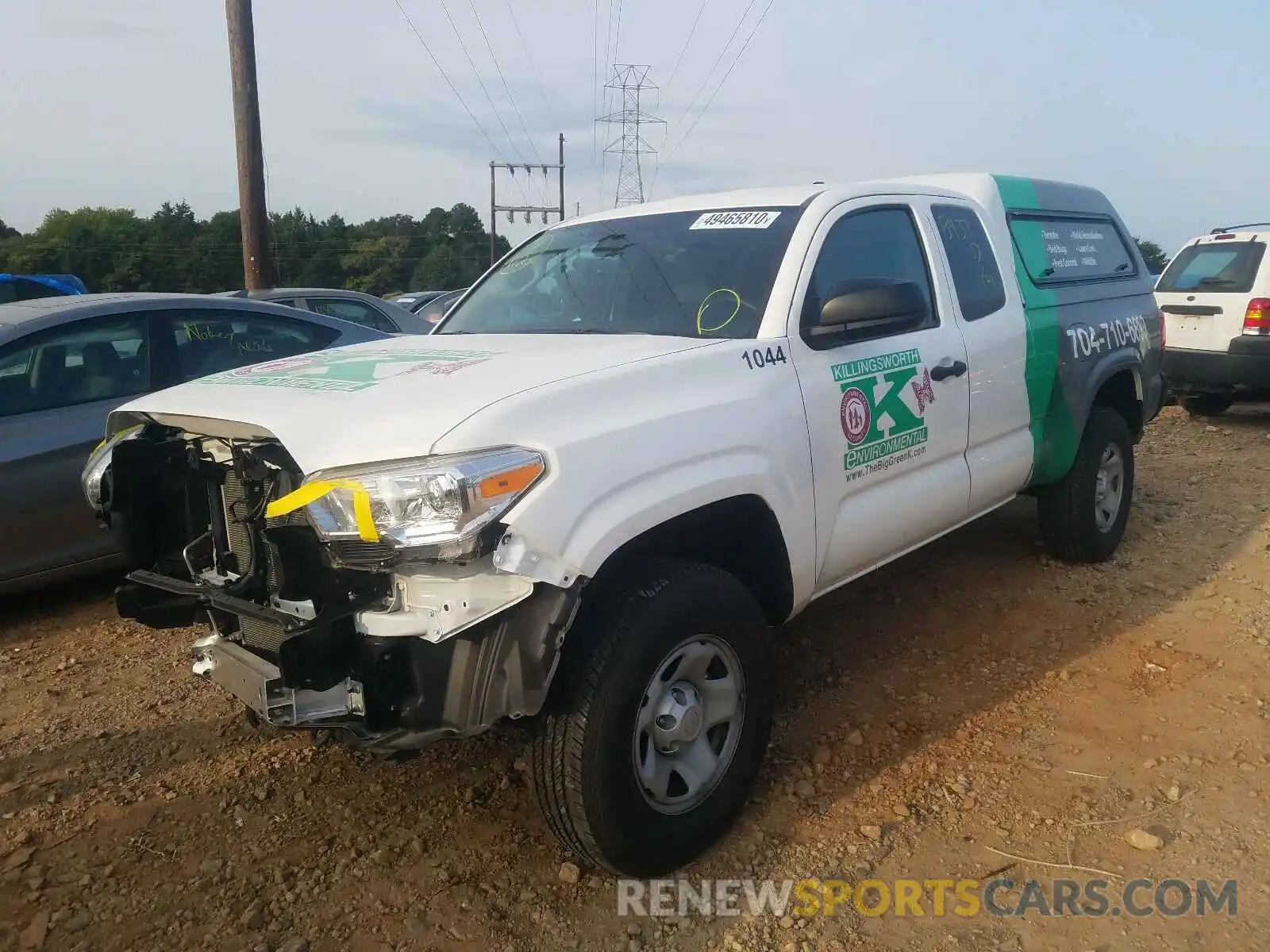 2 Photograph of a damaged car 5TFRX5GN6KX161044 TOYOTA TACOMA 2019