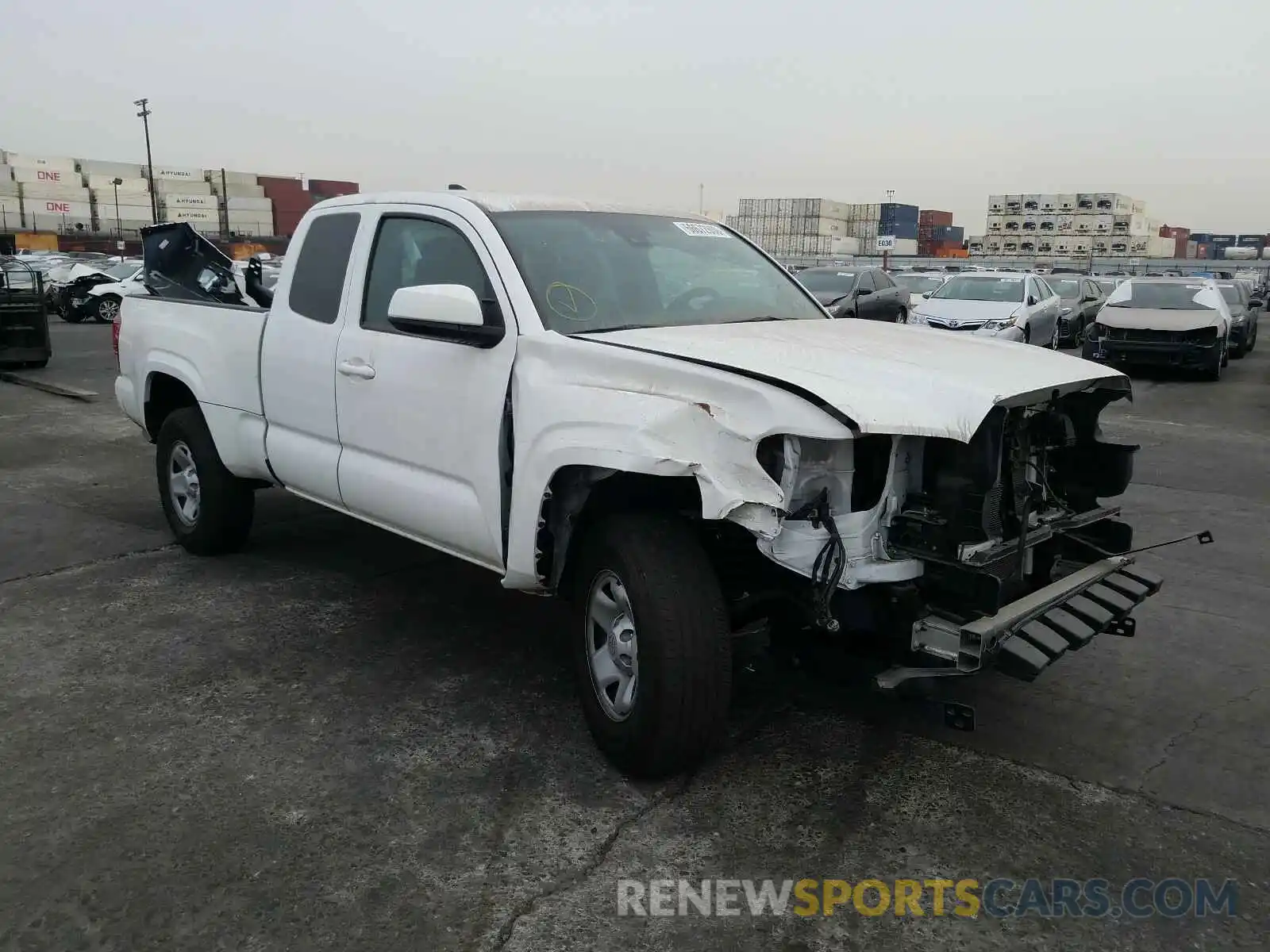 1 Photograph of a damaged car 5TFRX5GN6KX164932 TOYOTA TACOMA 2019