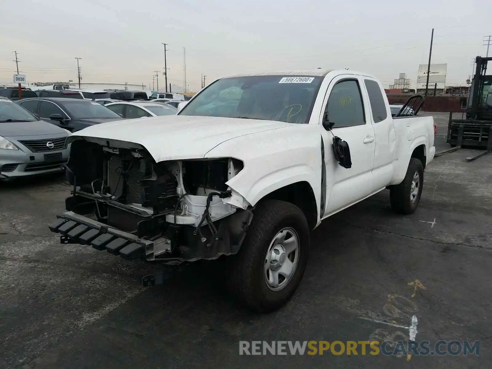 2 Photograph of a damaged car 5TFRX5GN6KX164932 TOYOTA TACOMA 2019