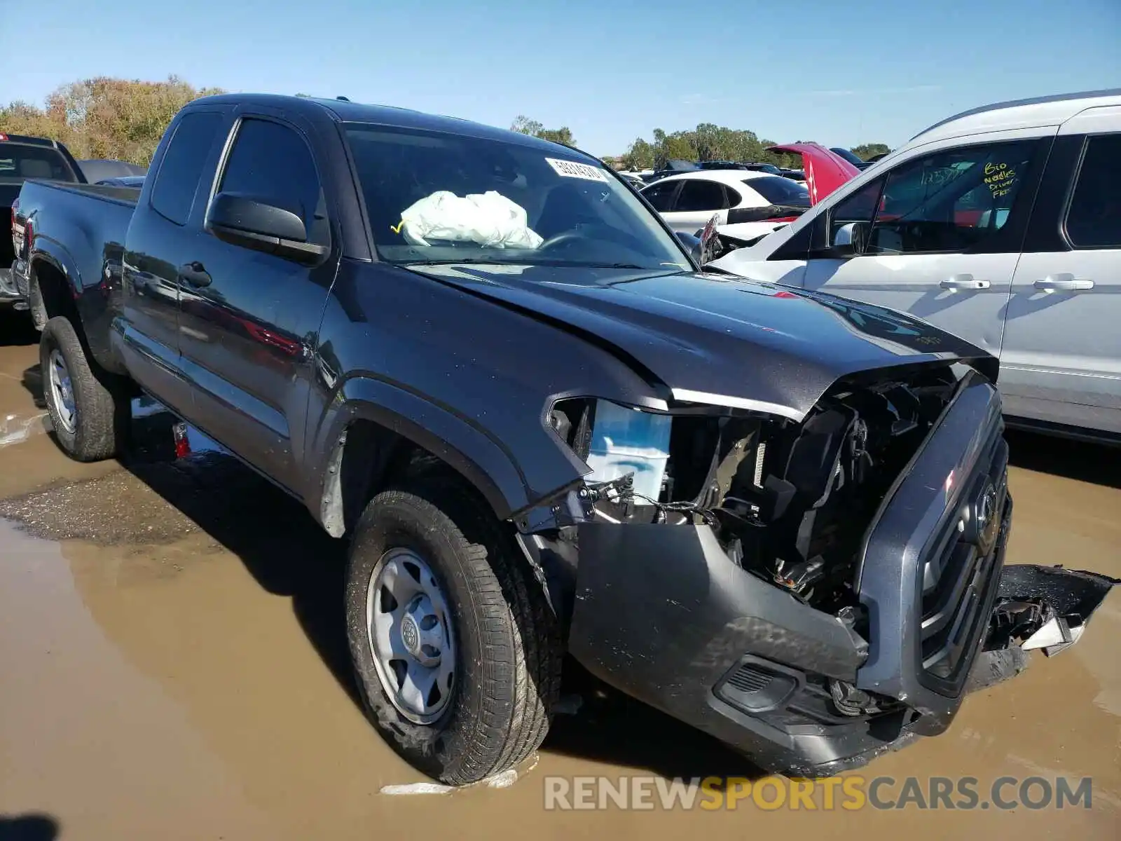 1 Photograph of a damaged car 5TFRX5GN7KX136413 TOYOTA TACOMA 2019