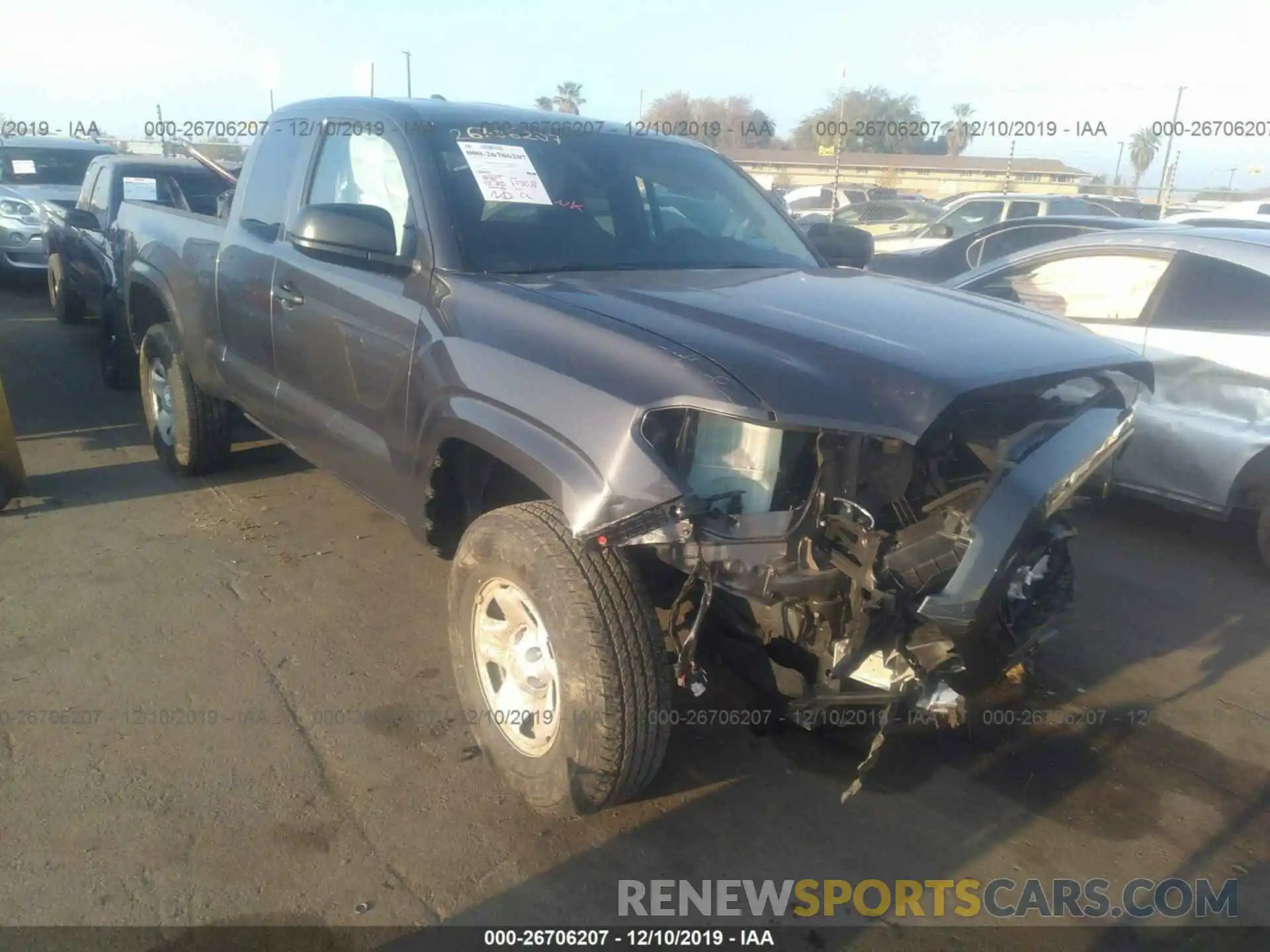 1 Photograph of a damaged car 5TFRX5GN7KX138789 TOYOTA TACOMA 2019