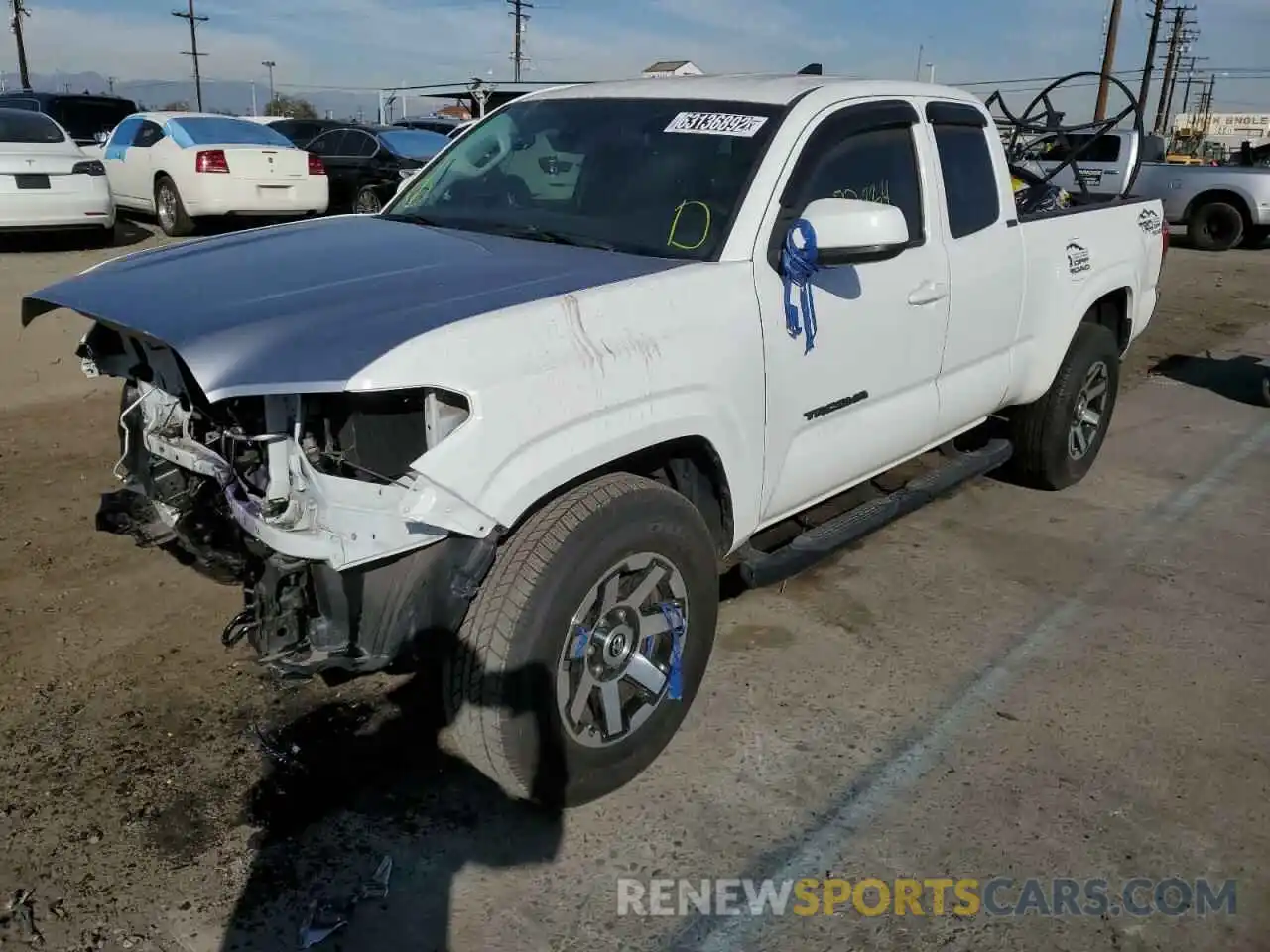 1 Photograph of a damaged car 5TFRX5GN7KX142230 TOYOTA TACOMA 2019