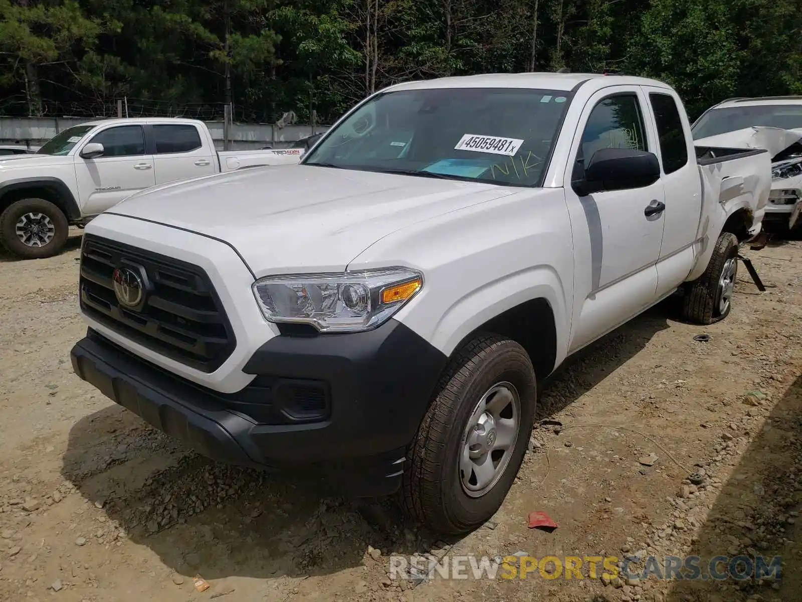 2 Photograph of a damaged car 5TFRX5GN7KX145094 TOYOTA TACOMA 2019