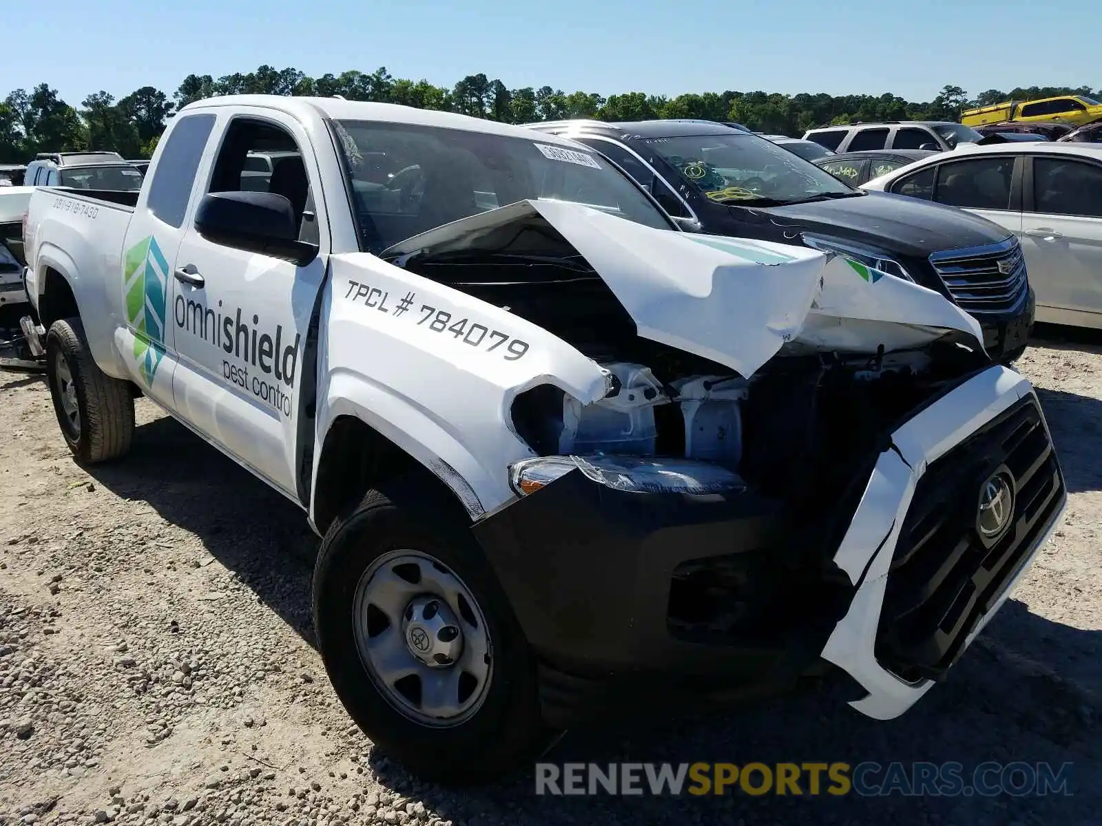 1 Photograph of a damaged car 5TFRX5GN7KX145886 TOYOTA TACOMA 2019