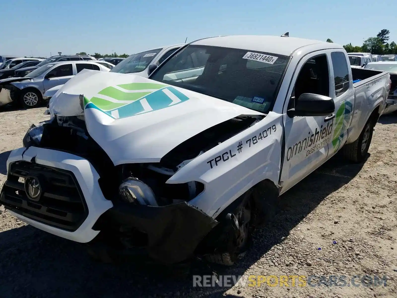 2 Photograph of a damaged car 5TFRX5GN7KX145886 TOYOTA TACOMA 2019