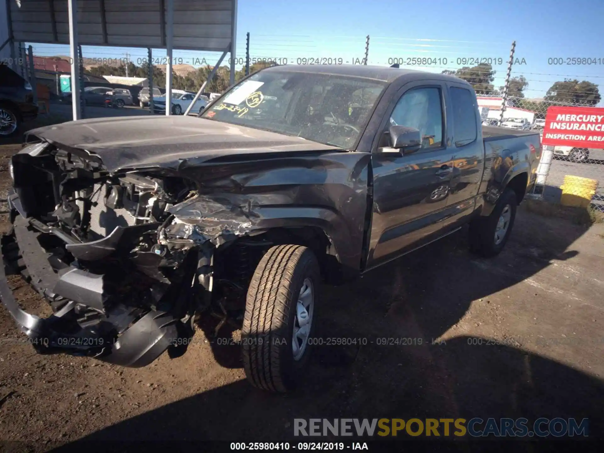 2 Photograph of a damaged car 5TFRX5GN7KX147671 TOYOTA TACOMA 2019