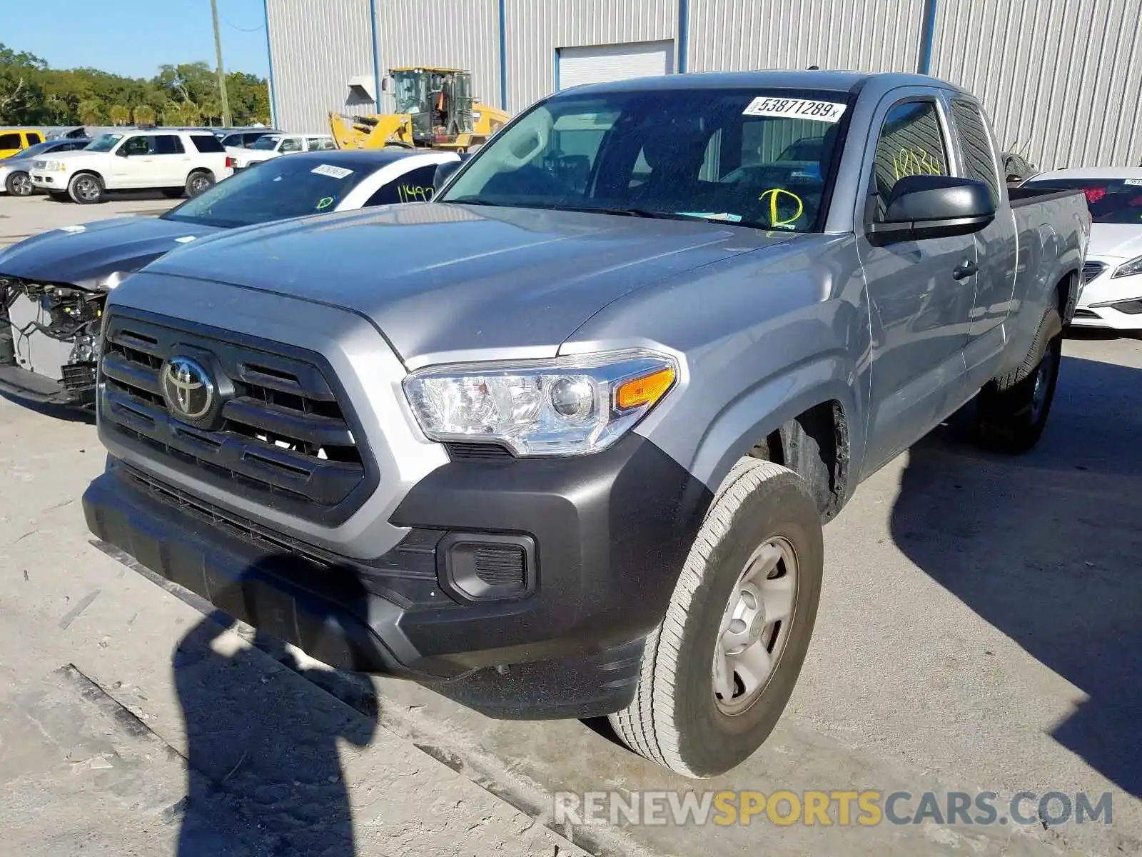 2 Photograph of a damaged car 5TFRX5GN7KX152756 TOYOTA TACOMA 2019