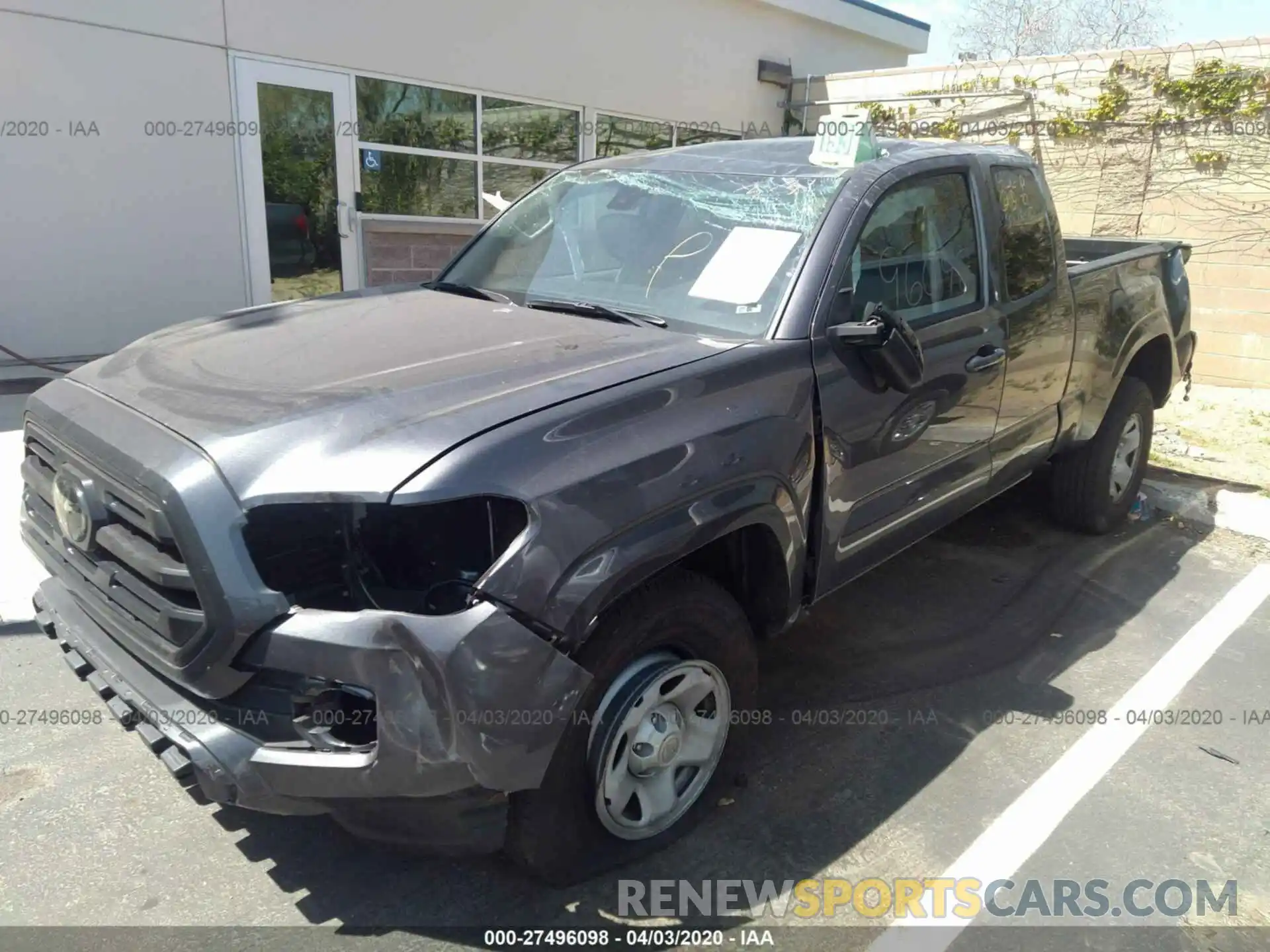 2 Photograph of a damaged car 5TFRX5GN7KX160212 TOYOTA TACOMA 2019