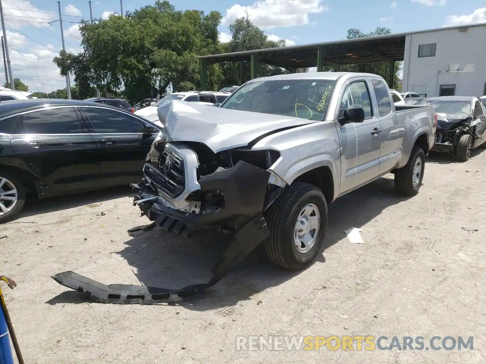 2 Photograph of a damaged car 5TFRX5GN8KX137120 TOYOTA TACOMA 2019