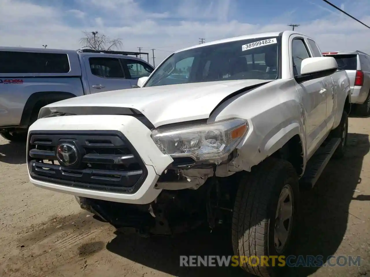 2 Photograph of a damaged car 5TFRX5GN8KX140891 TOYOTA TACOMA 2019