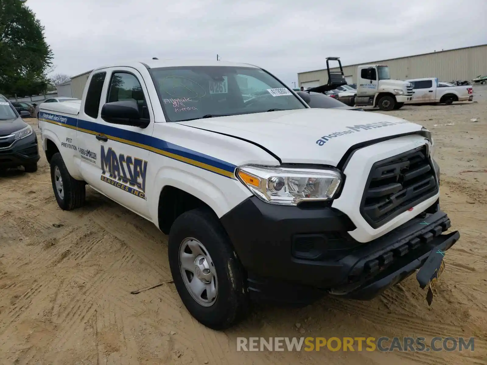 1 Photograph of a damaged car 5TFRX5GN8KX149333 TOYOTA TACOMA 2019