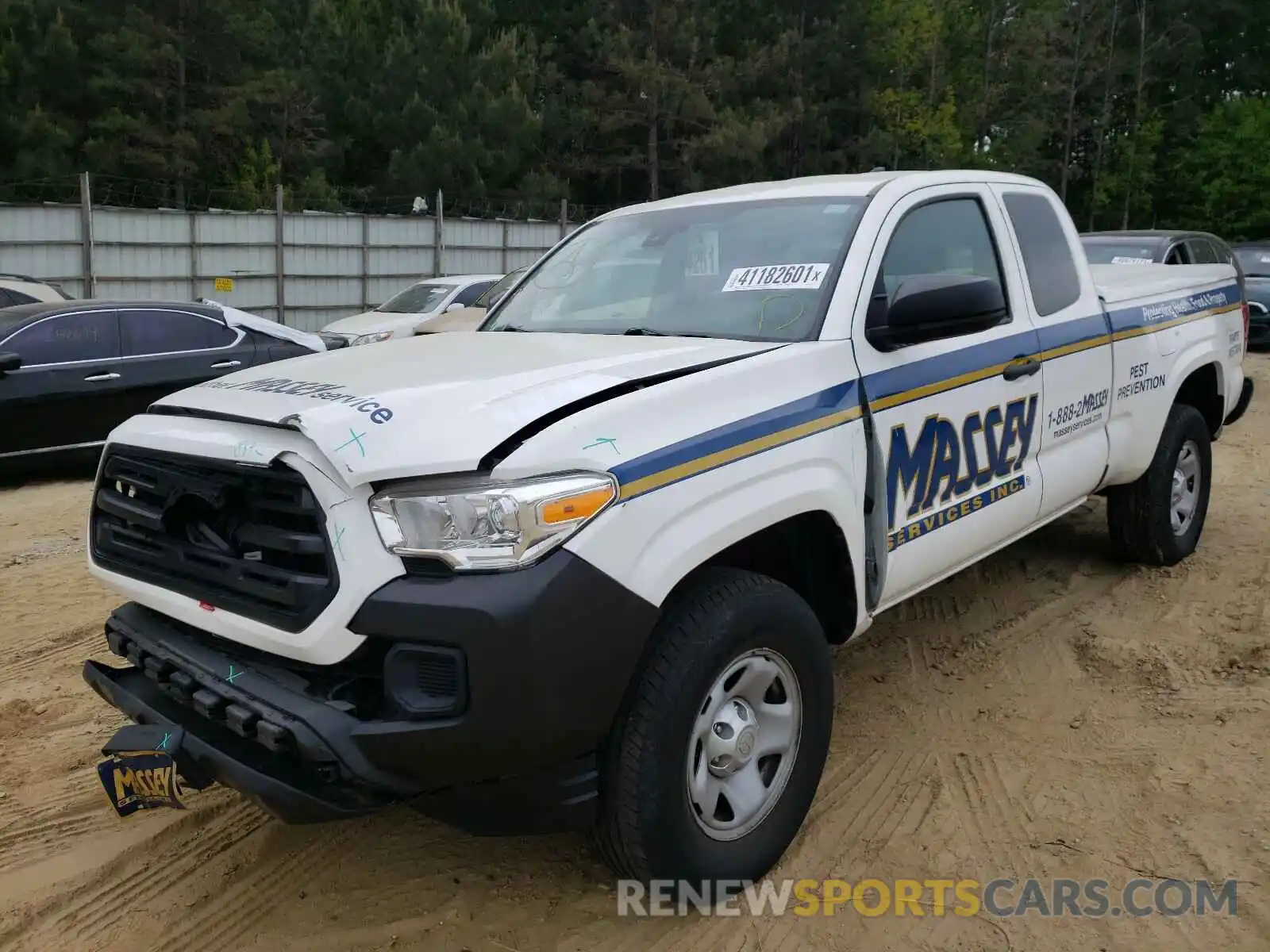 2 Photograph of a damaged car 5TFRX5GN8KX149333 TOYOTA TACOMA 2019