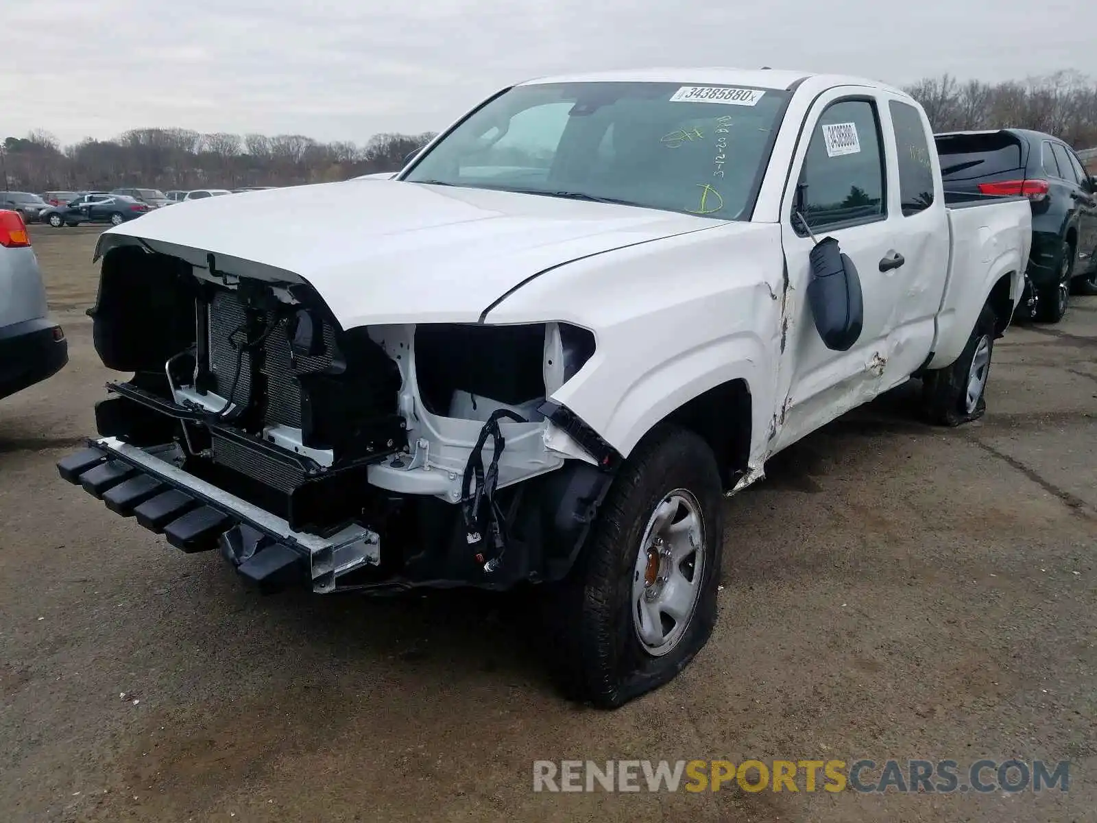 2 Photograph of a damaged car 5TFRX5GN8KX156931 TOYOTA TACOMA 2019