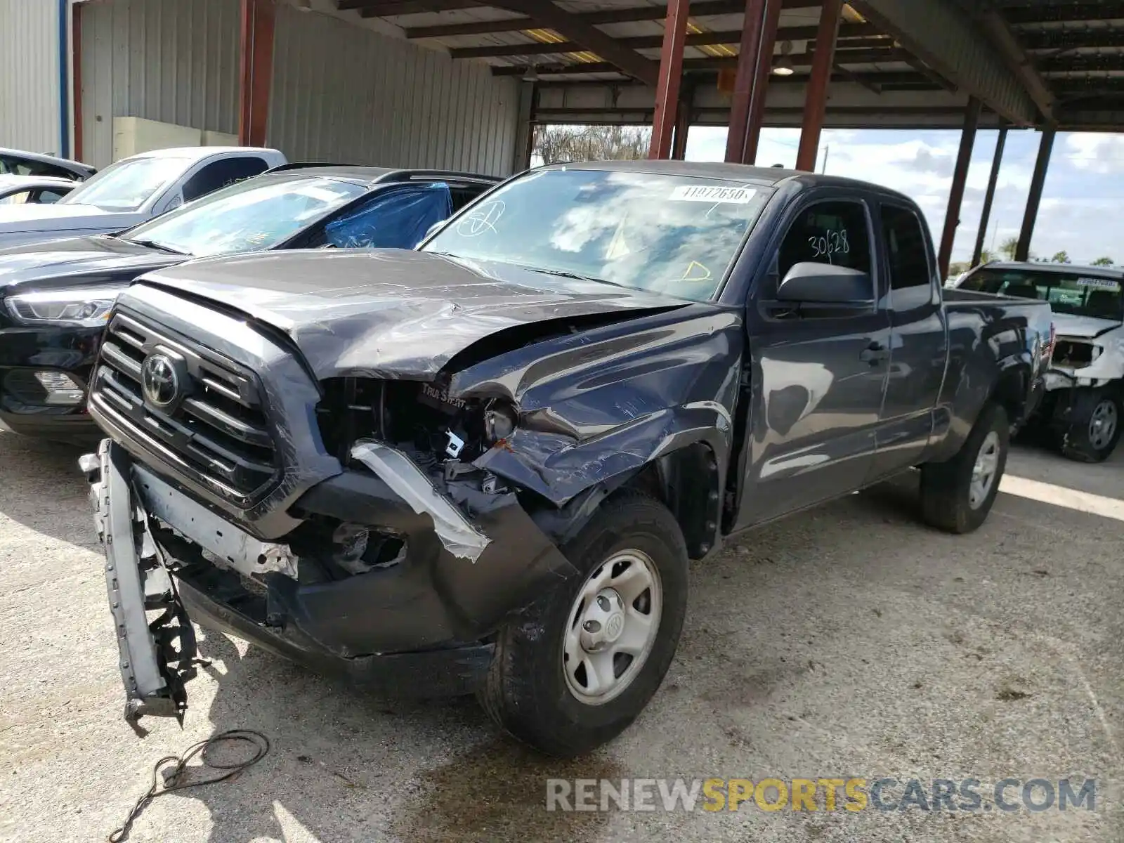 2 Photograph of a damaged car 5TFRX5GN9KX134520 TOYOTA TACOMA 2019