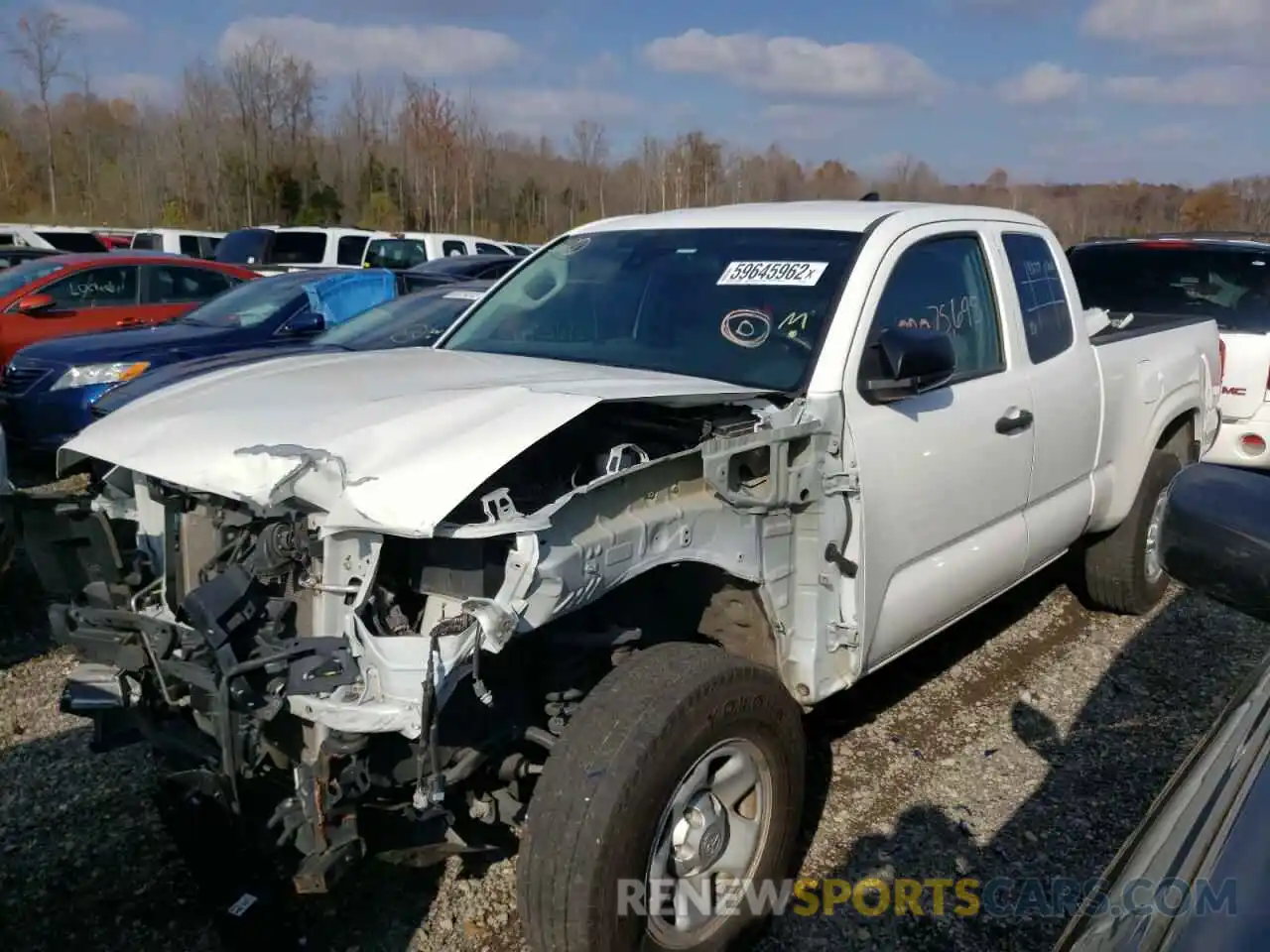 2 Photograph of a damaged car 5TFRX5GN9KX141094 TOYOTA TACOMA 2019