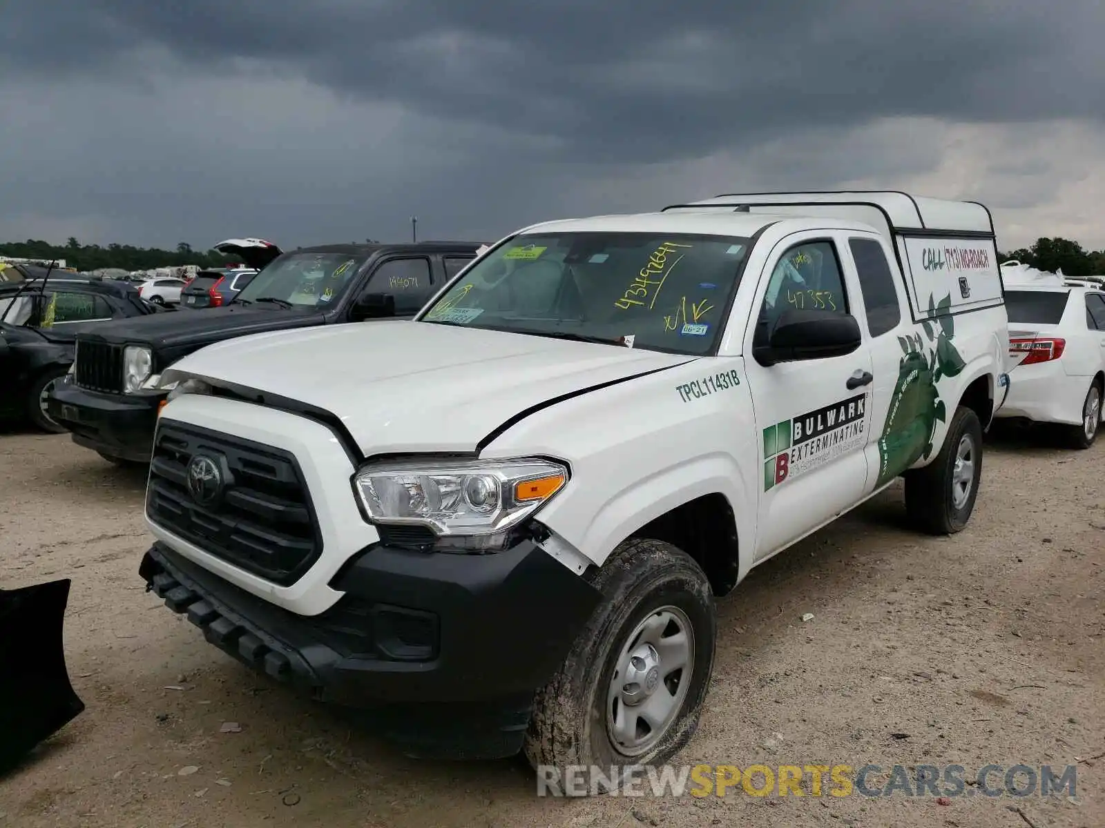 2 Photograph of a damaged car 5TFRX5GN9KX142763 TOYOTA TACOMA 2019