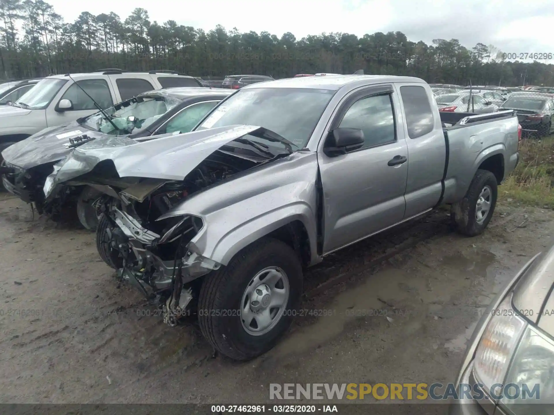 2 Photograph of a damaged car 5TFRX5GN9KX153424 TOYOTA TACOMA 2019