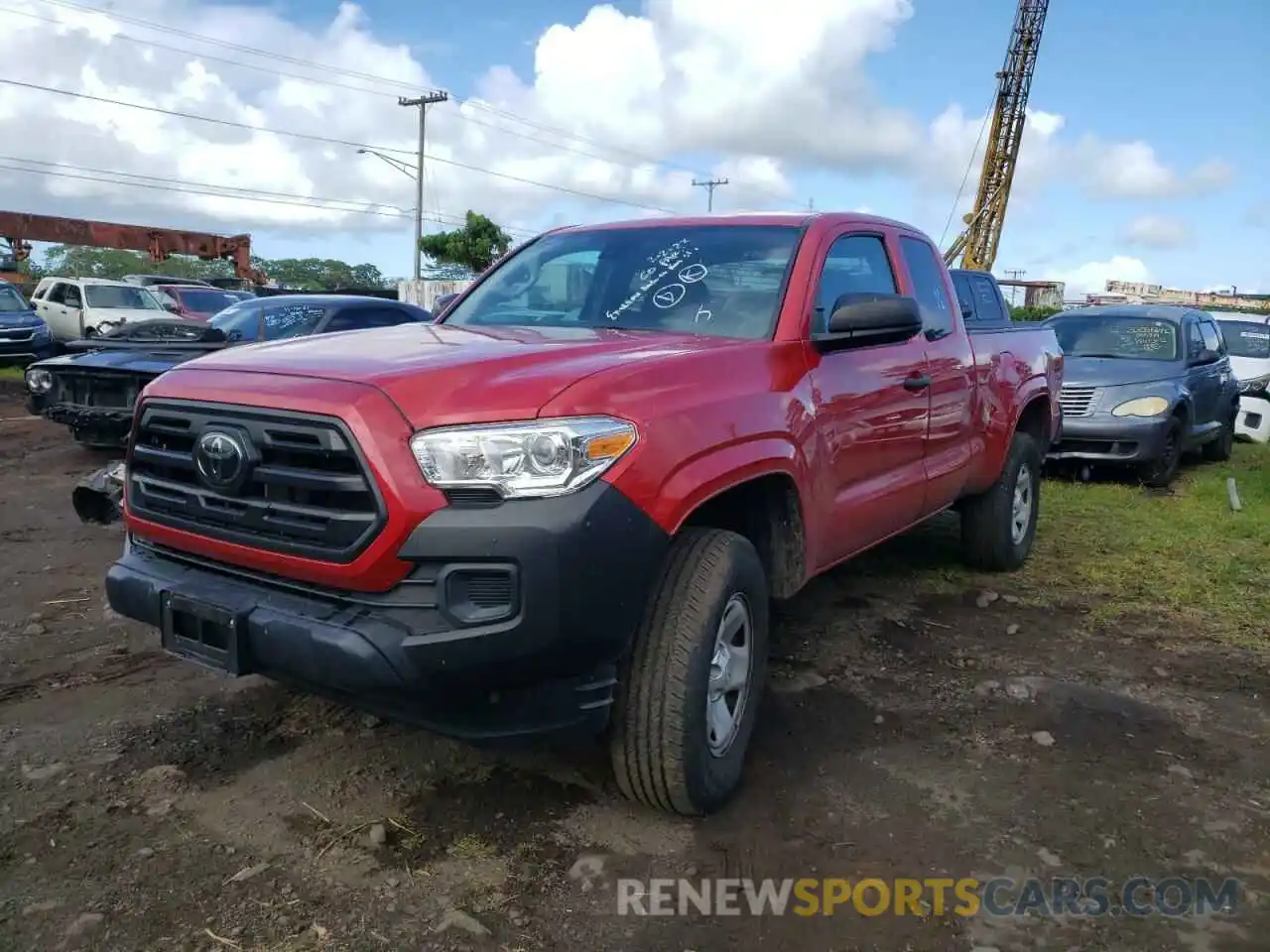 2 Photograph of a damaged car 5TFRX5GN9KX161247 TOYOTA TACOMA 2019