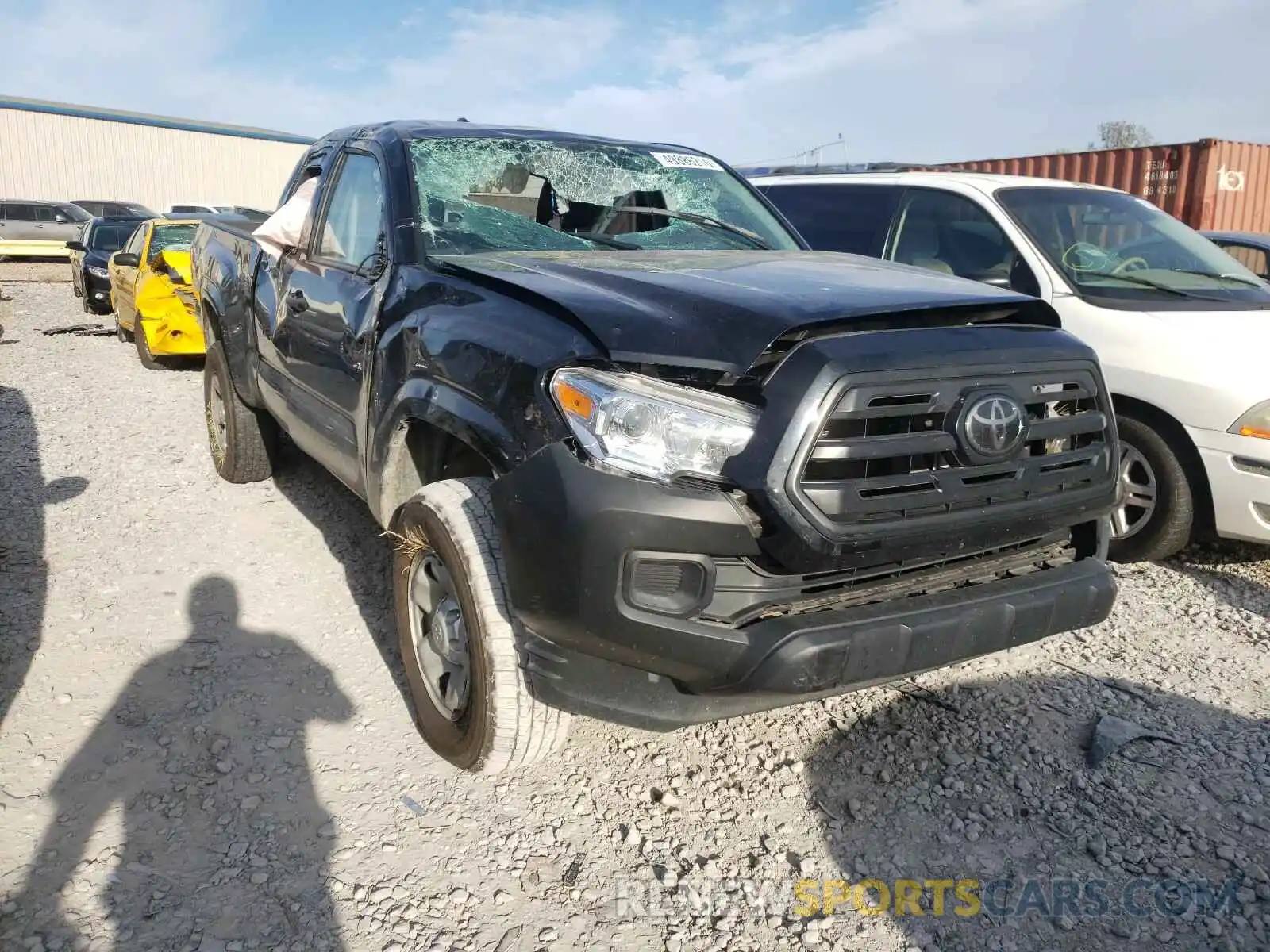 1 Photograph of a damaged car 5TFRX5GN9KX165055 TOYOTA TACOMA 2019