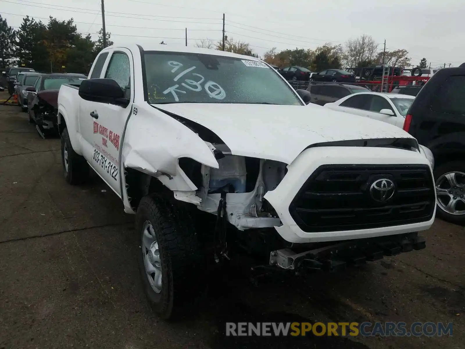 1 Photograph of a damaged car 5TFRX5GNXKX135465 TOYOTA TACOMA 2019