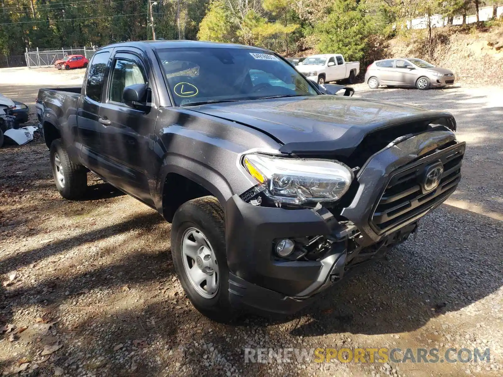 1 Photograph of a damaged car 5TFRX5GNXKX143713 TOYOTA TACOMA 2019